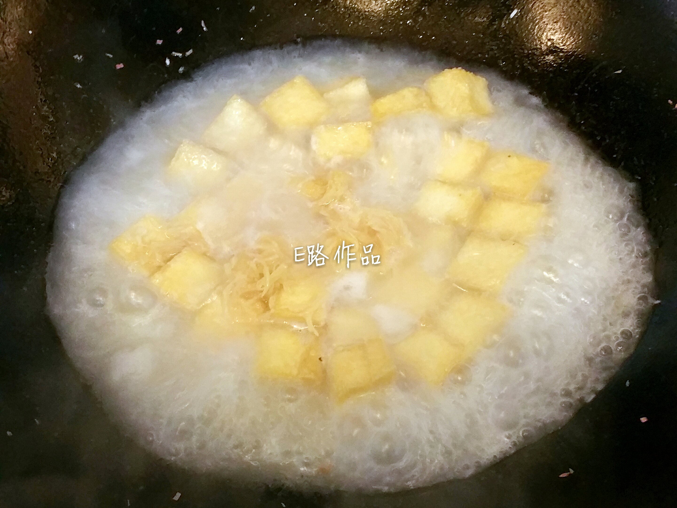 在家也能做大菜之8~「蝦仁乾貝燒豆腐」的做法 步骤8
