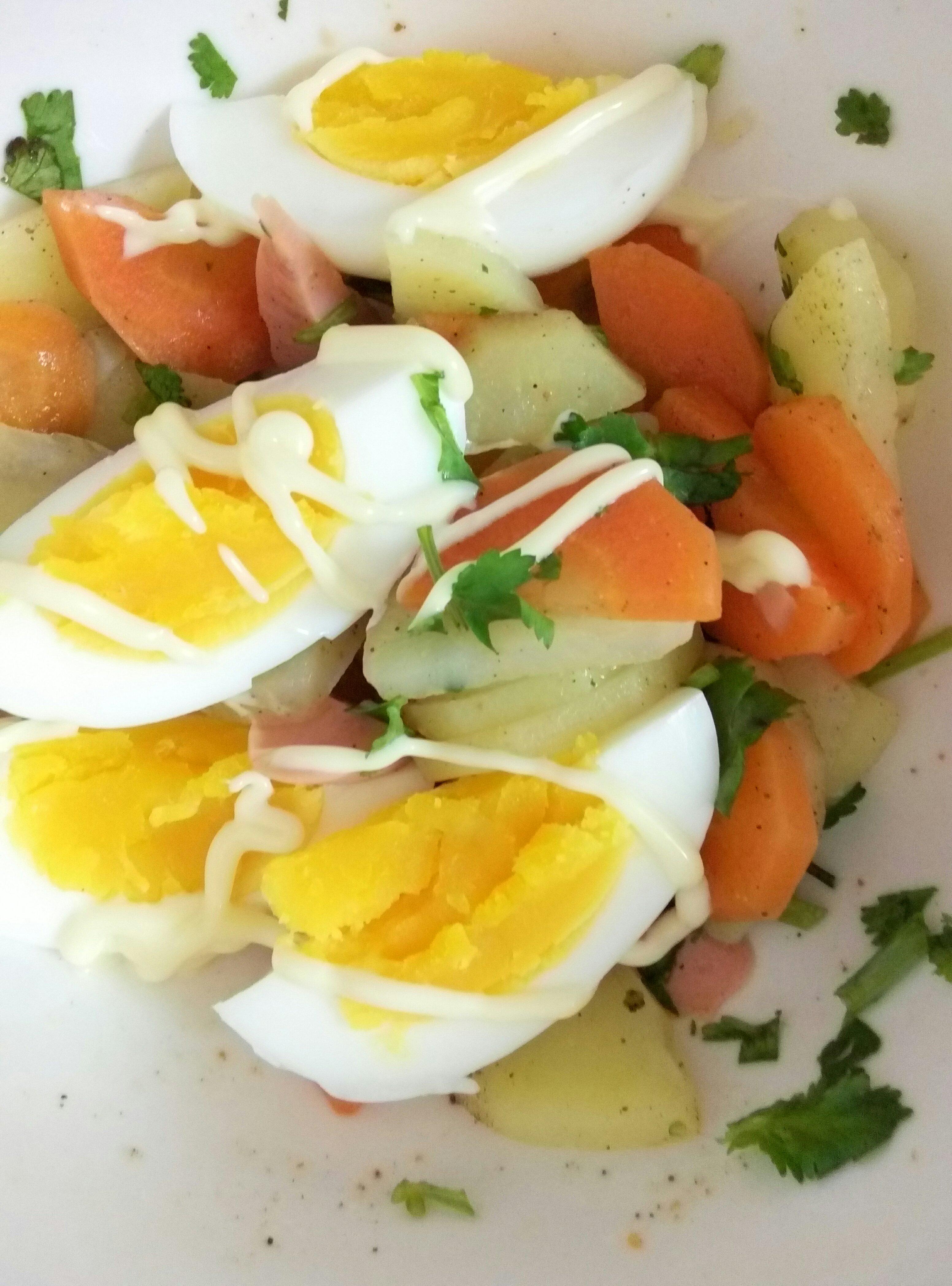 雞蛋雜菜沙拉（營養美味早餐15分鐘搞定）的做法 步骤1