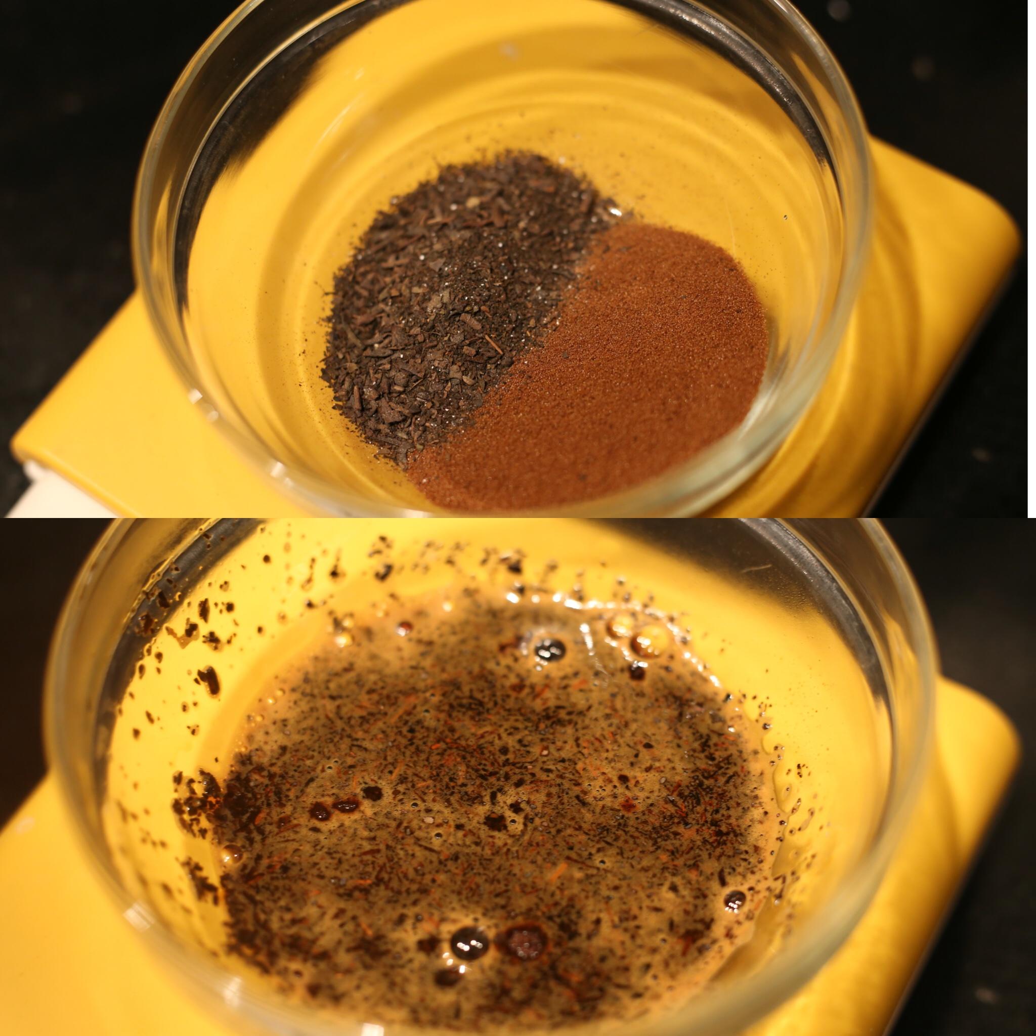 港式鴛鴦奶茶戚風<咖啡紅茶淡奶風味>的做法 步骤1