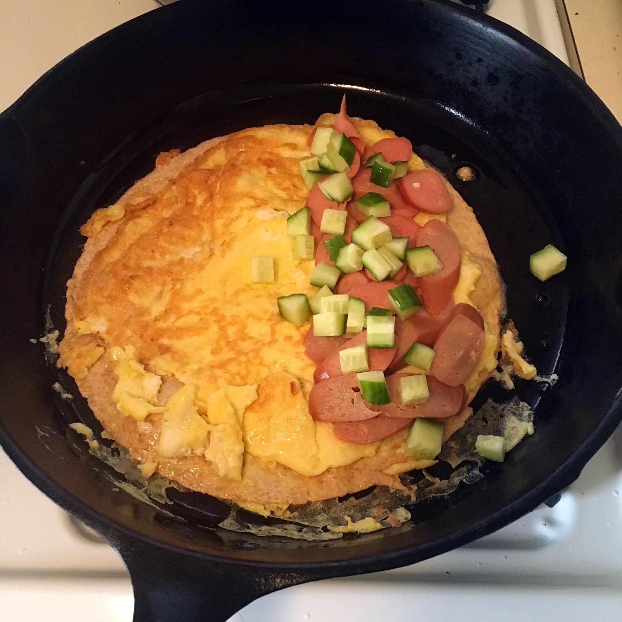 美式早餐蛋餅(大胃王版)的做法 步骤6