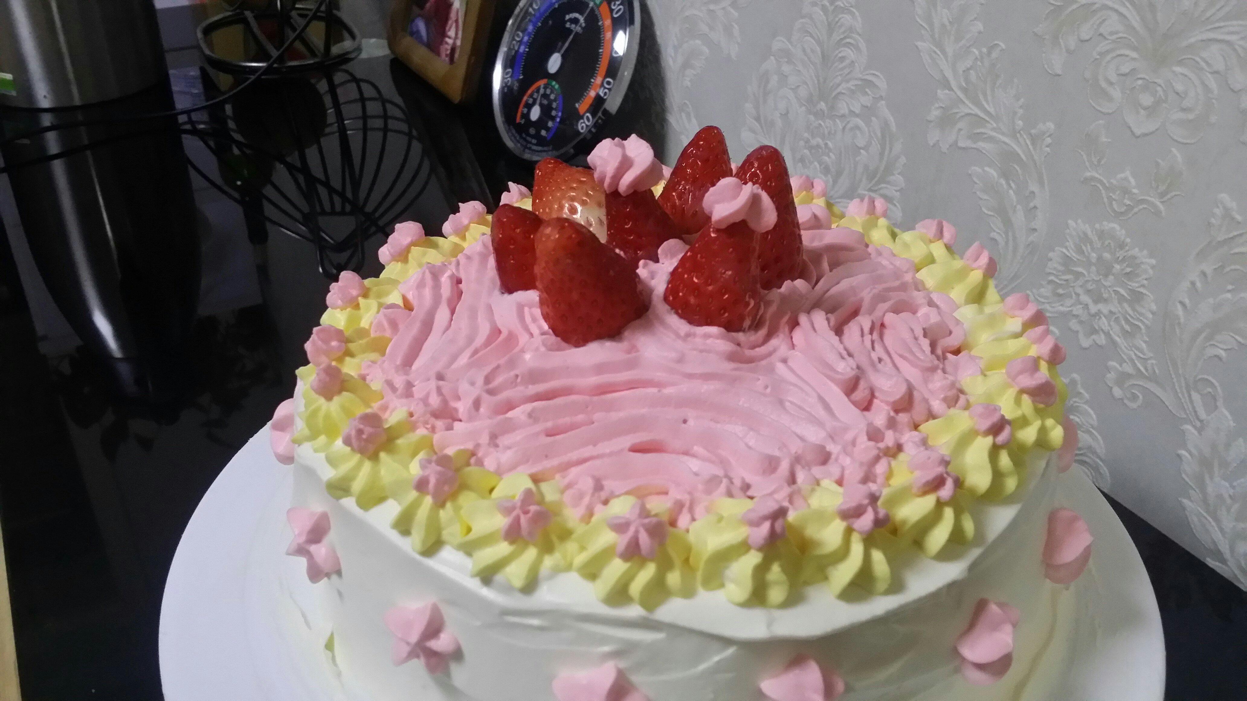 粉紅蛋糕的做法 步骤1