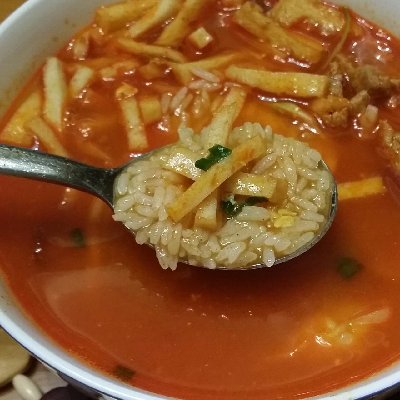 韓式辣醬湯泡飯的做法 步骤13