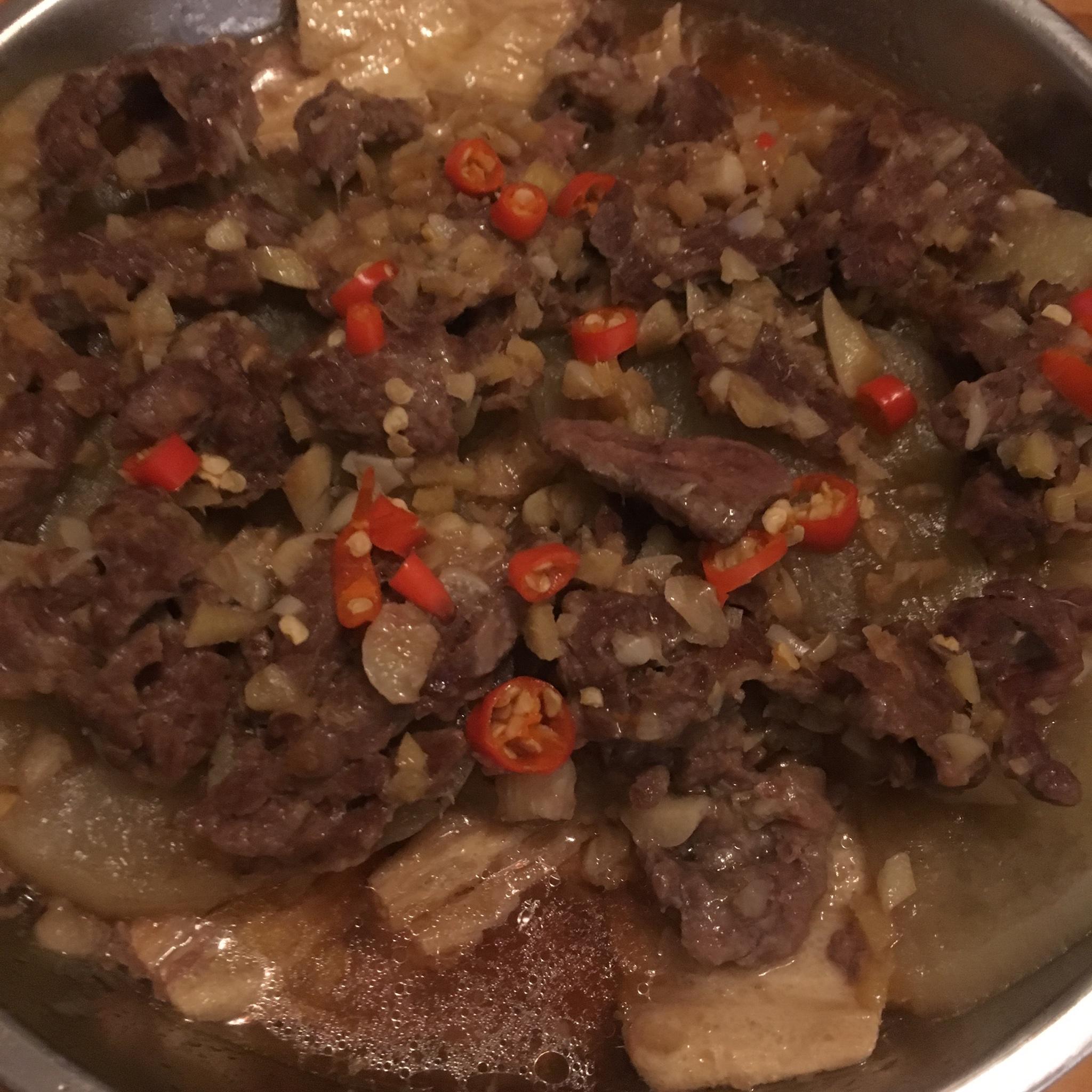 腐竹土豆蒸牛肉的做法 步骤3