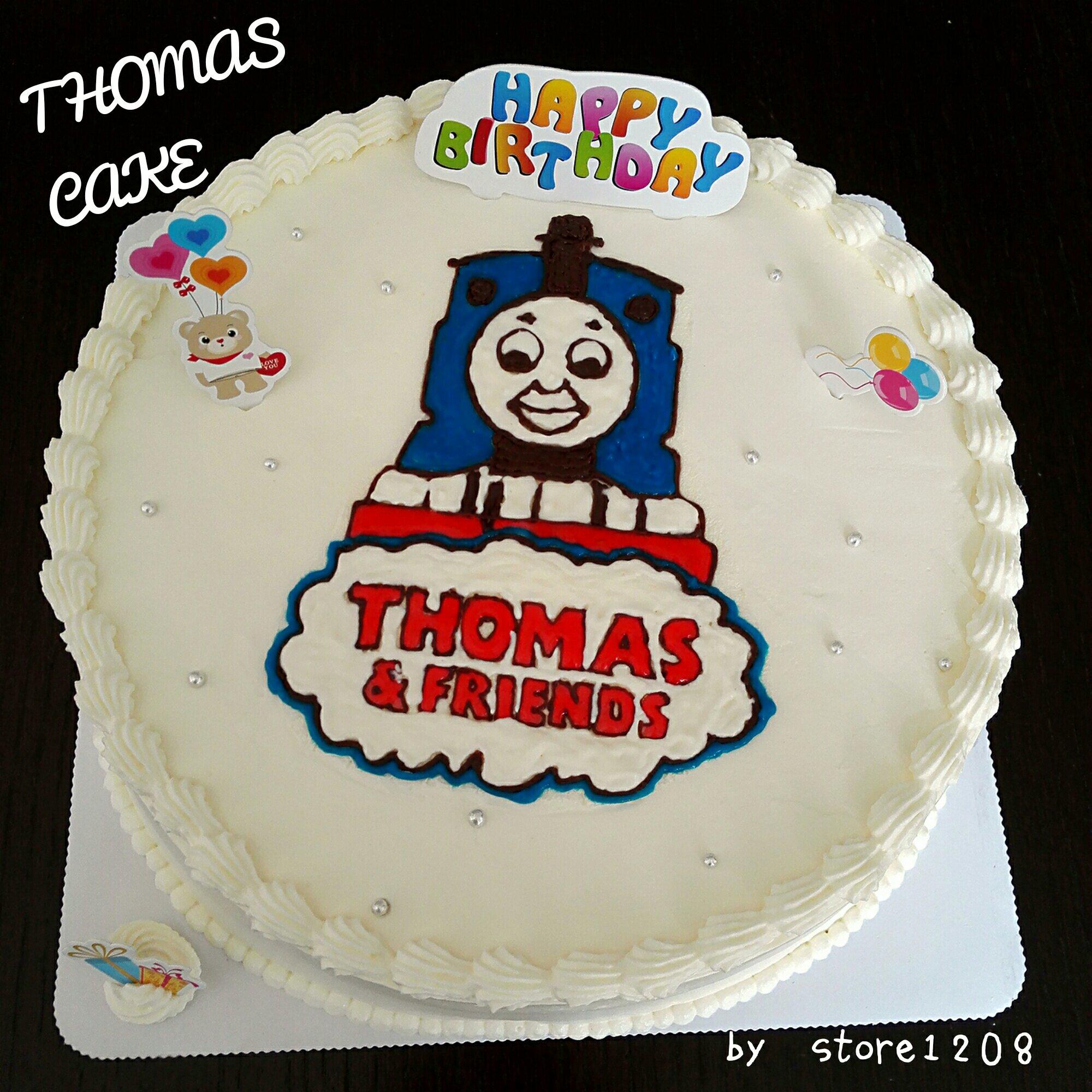手繪托馬斯蛋糕的做法 步骤1