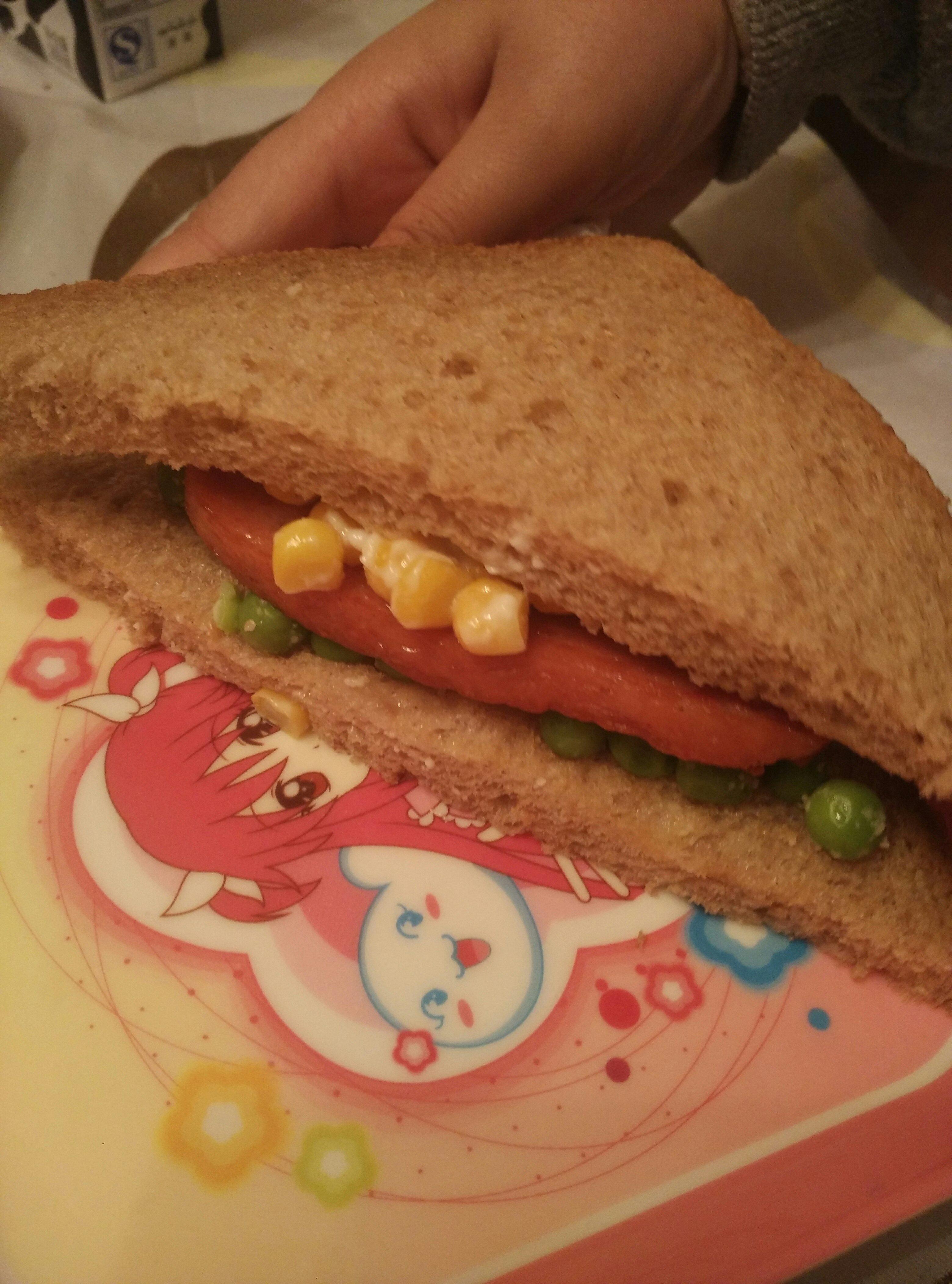 青豆玉米三明治的做法 步骤15