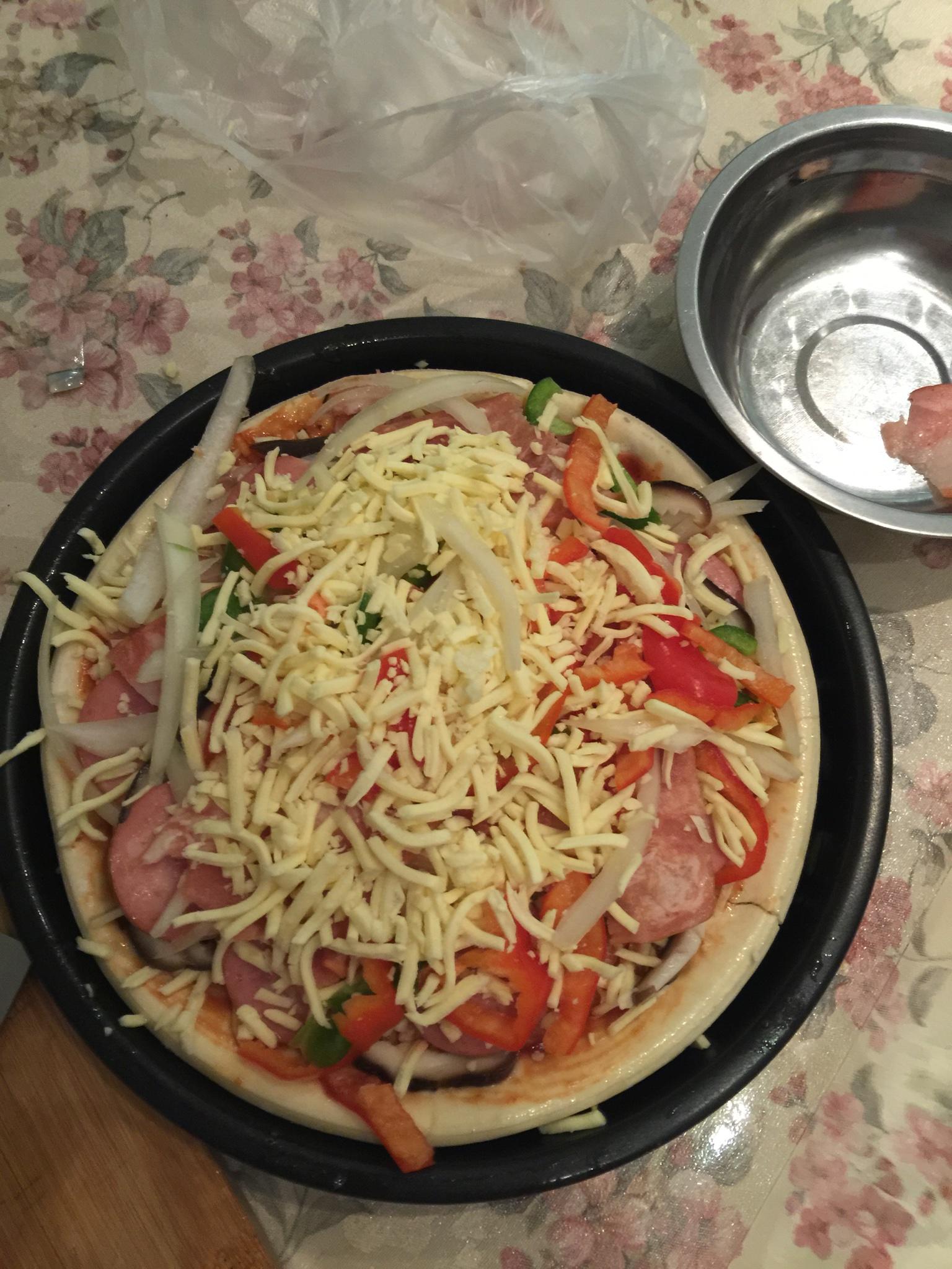 培根火腿披薩的做法 步骤3