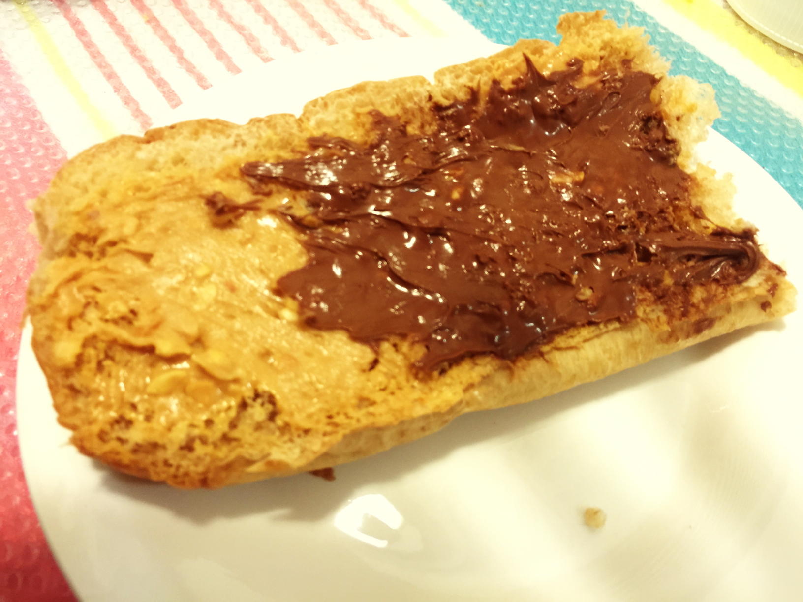 海外留學時差黨快手小食/早餐——無法拒絕的烤麪包Toastie with peanut butter&Nutella的做法 步骤2