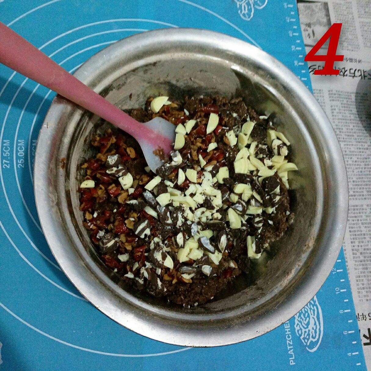 中式榴蓮紅棗巧克力餅乾的做法 步骤4