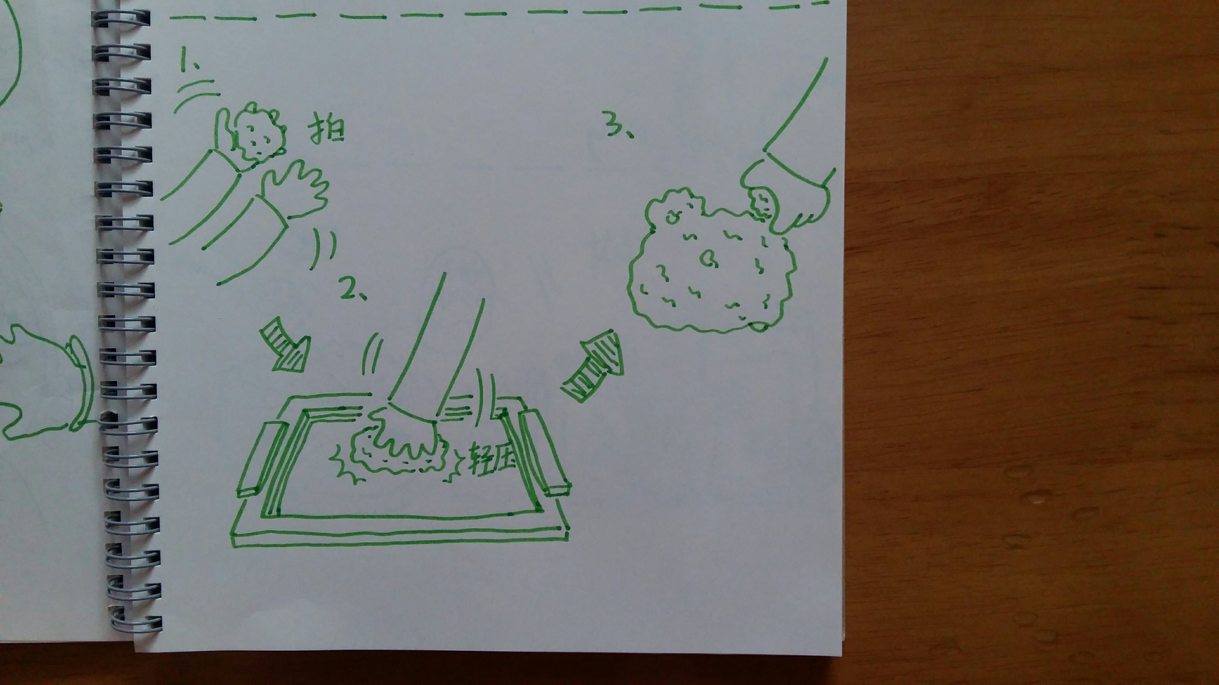寶寶吃的烤小熊蔬菜肉餅（漫畫版）的做法 步骤4