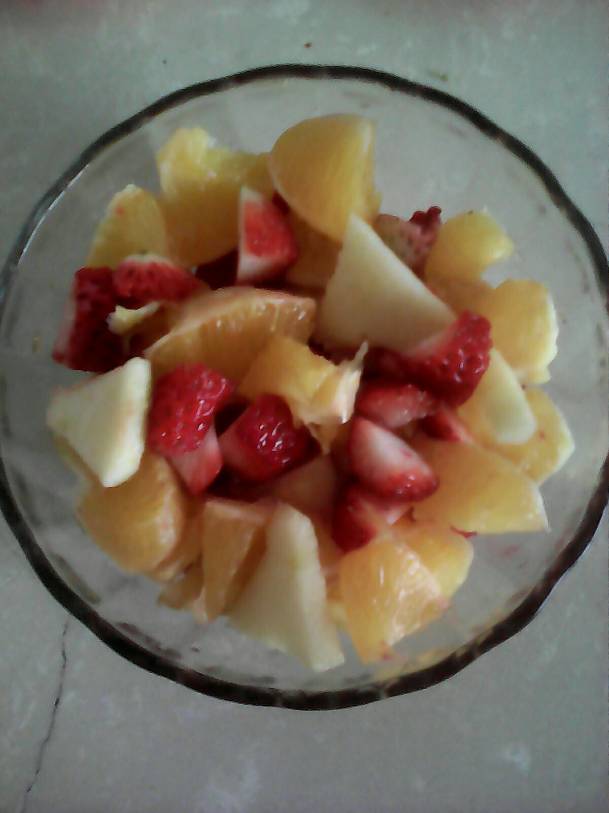 水果沙拉之草莓，冰糖橙，紅富士蘋果的做法 步骤5