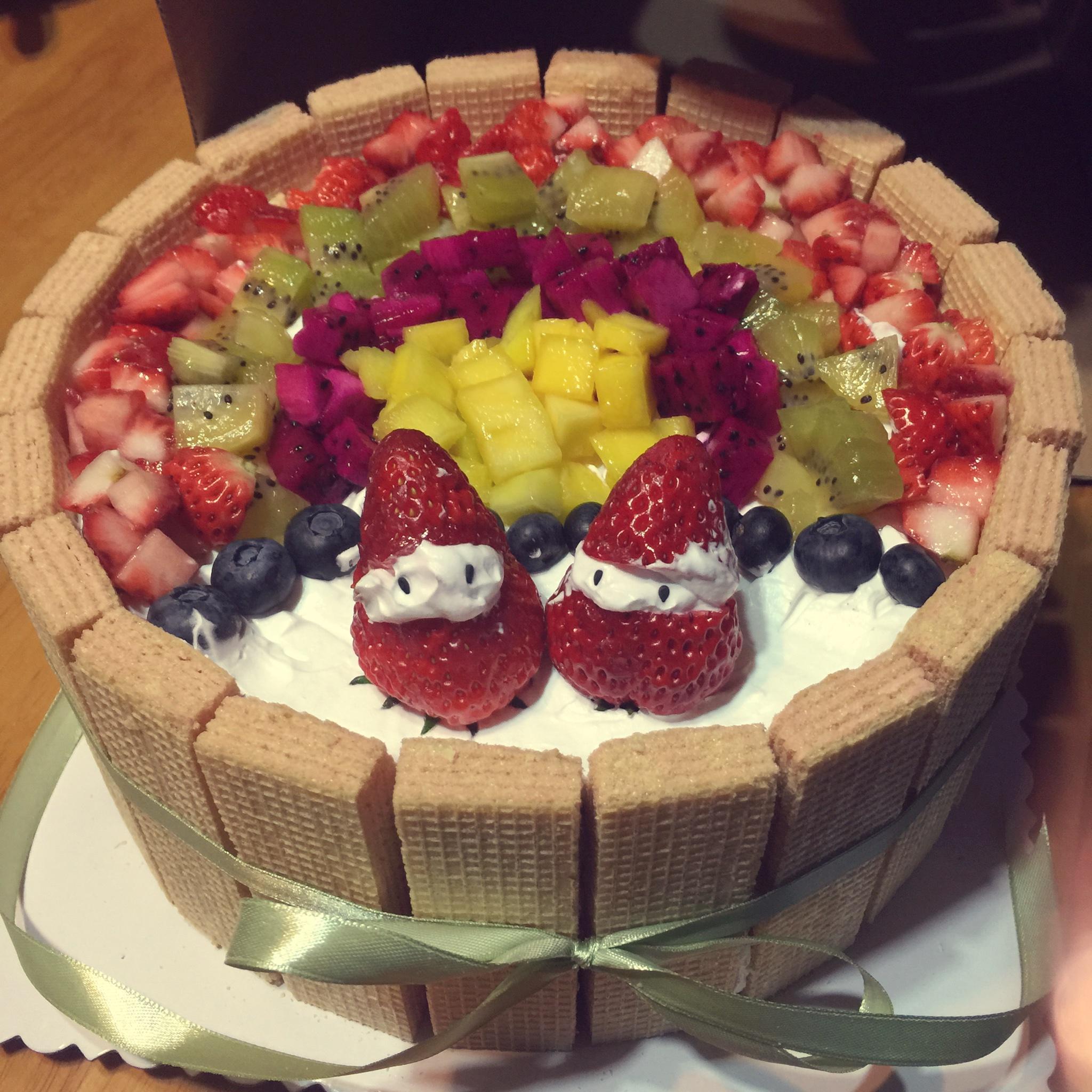 水果彩虹蛋糕的做法 步骤1