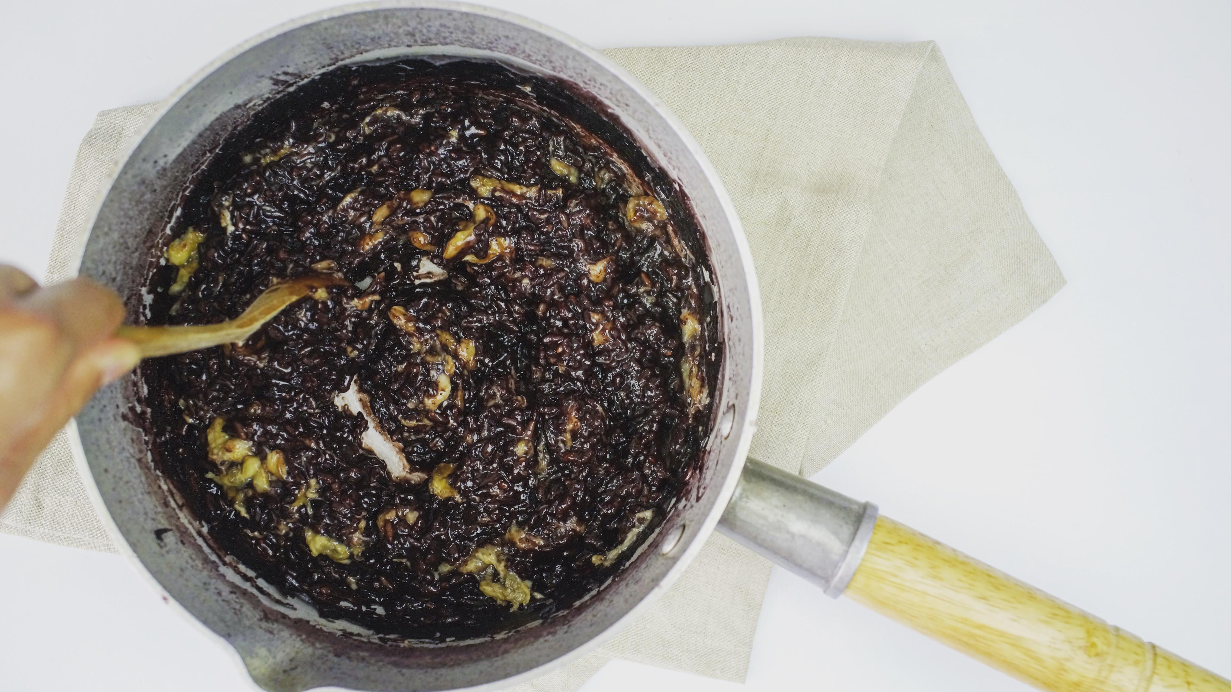 高顏值brunch 紫米粥的做法 步骤3