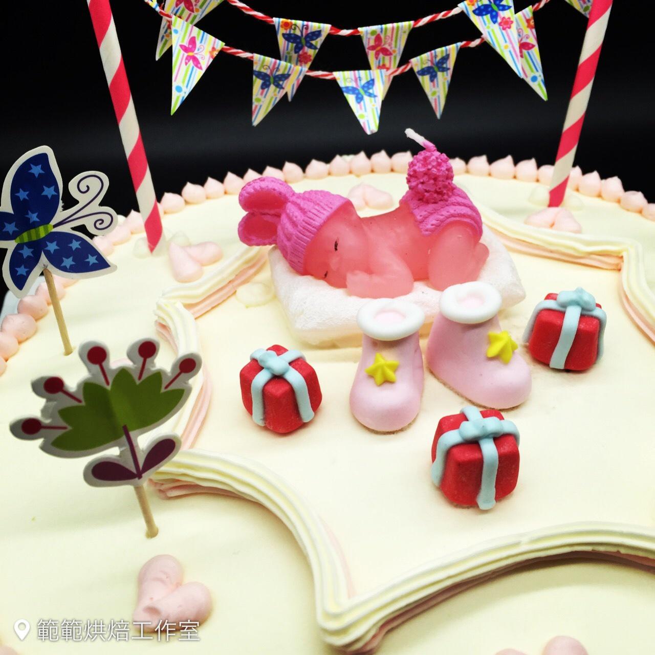 生日蛋糕，奶油裱花蛋糕裝飾的做法 步骤3