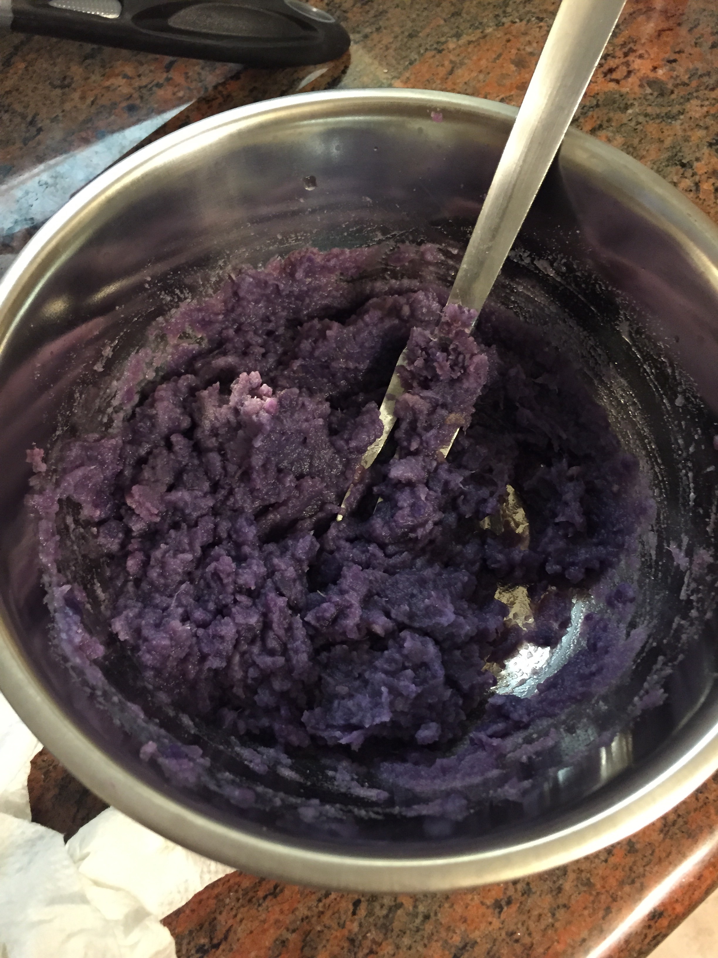 蜂蜜紫薯蒸糕的做法 步骤2