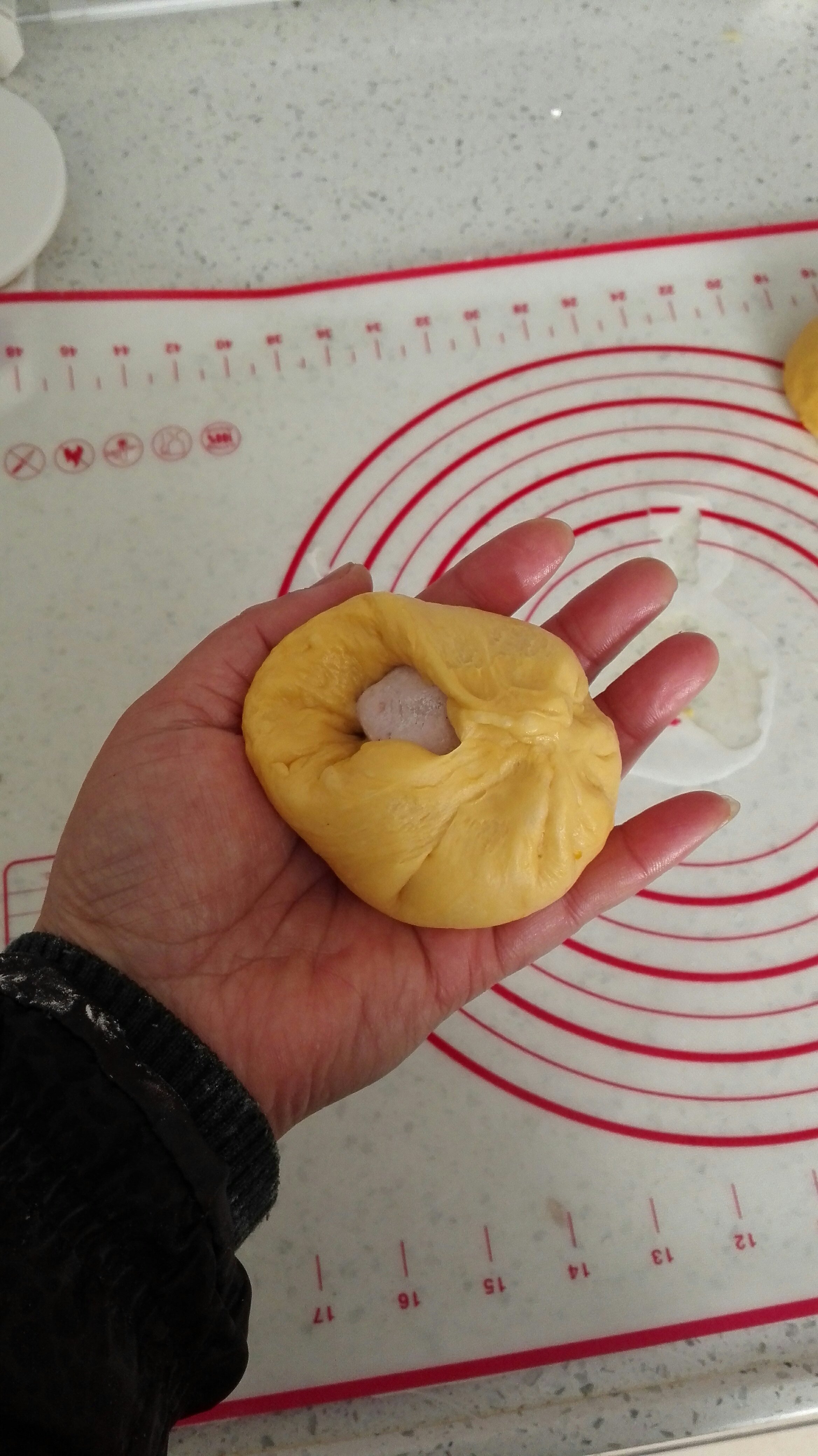 南瓜麻薯麪包～消耗湯圓好方法的做法 步骤5
