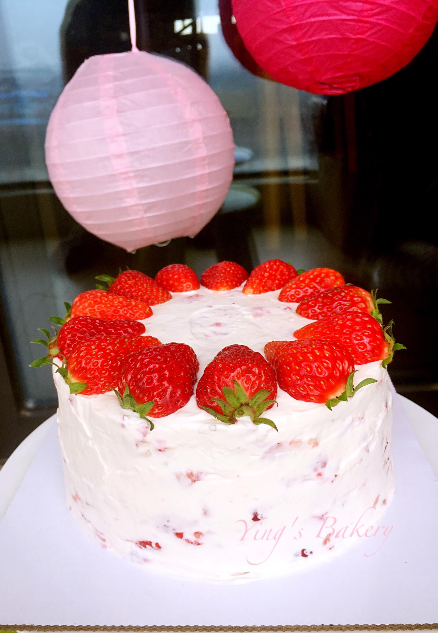 新鮮草莓蛋糕Fresh Strawberry cake的做法 步骤5