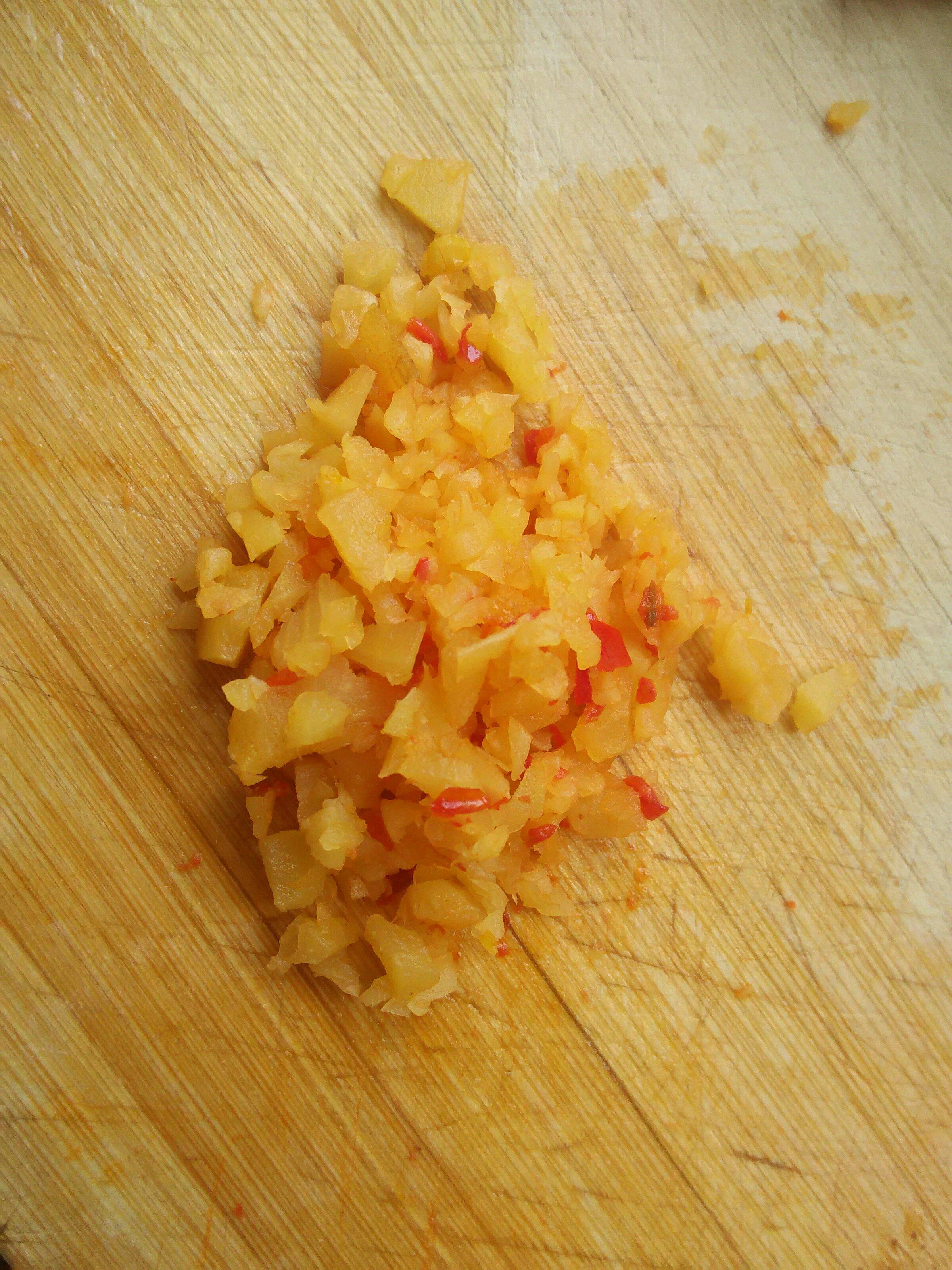 辣蘿蔔蛋炒飯的做法 步骤2