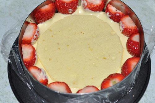 草莓乳酪蛋糕的做法 步骤12