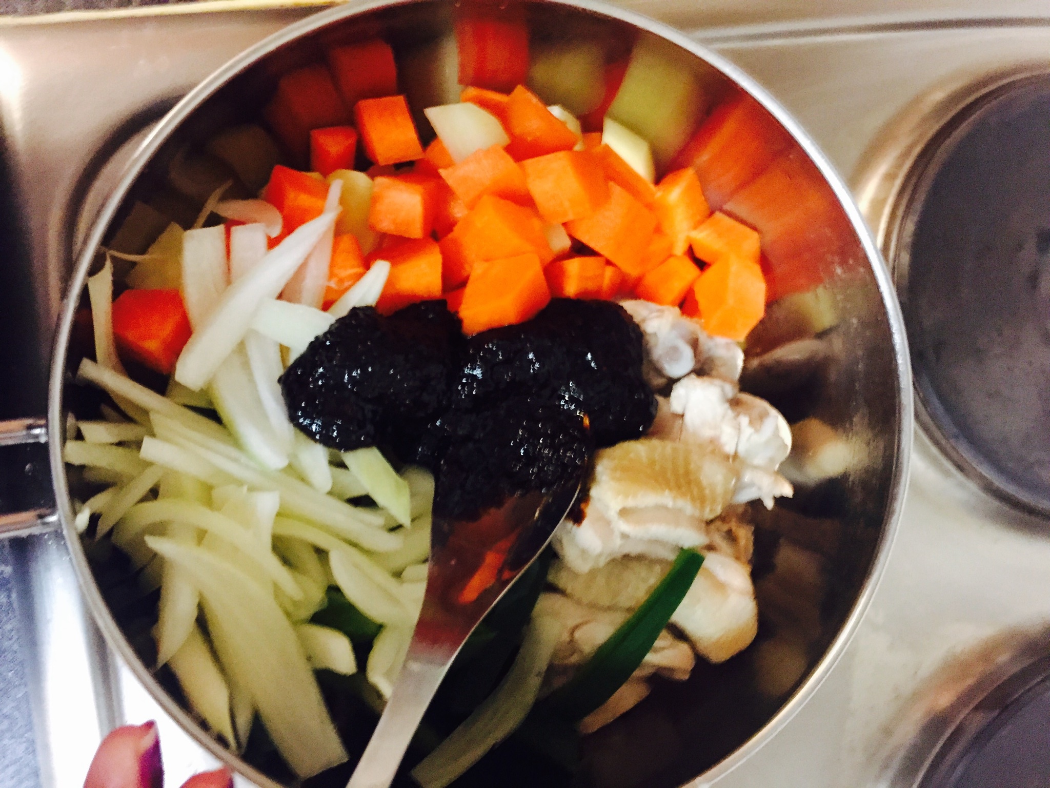 韓式辣炒雞肉湯的做法 步骤6