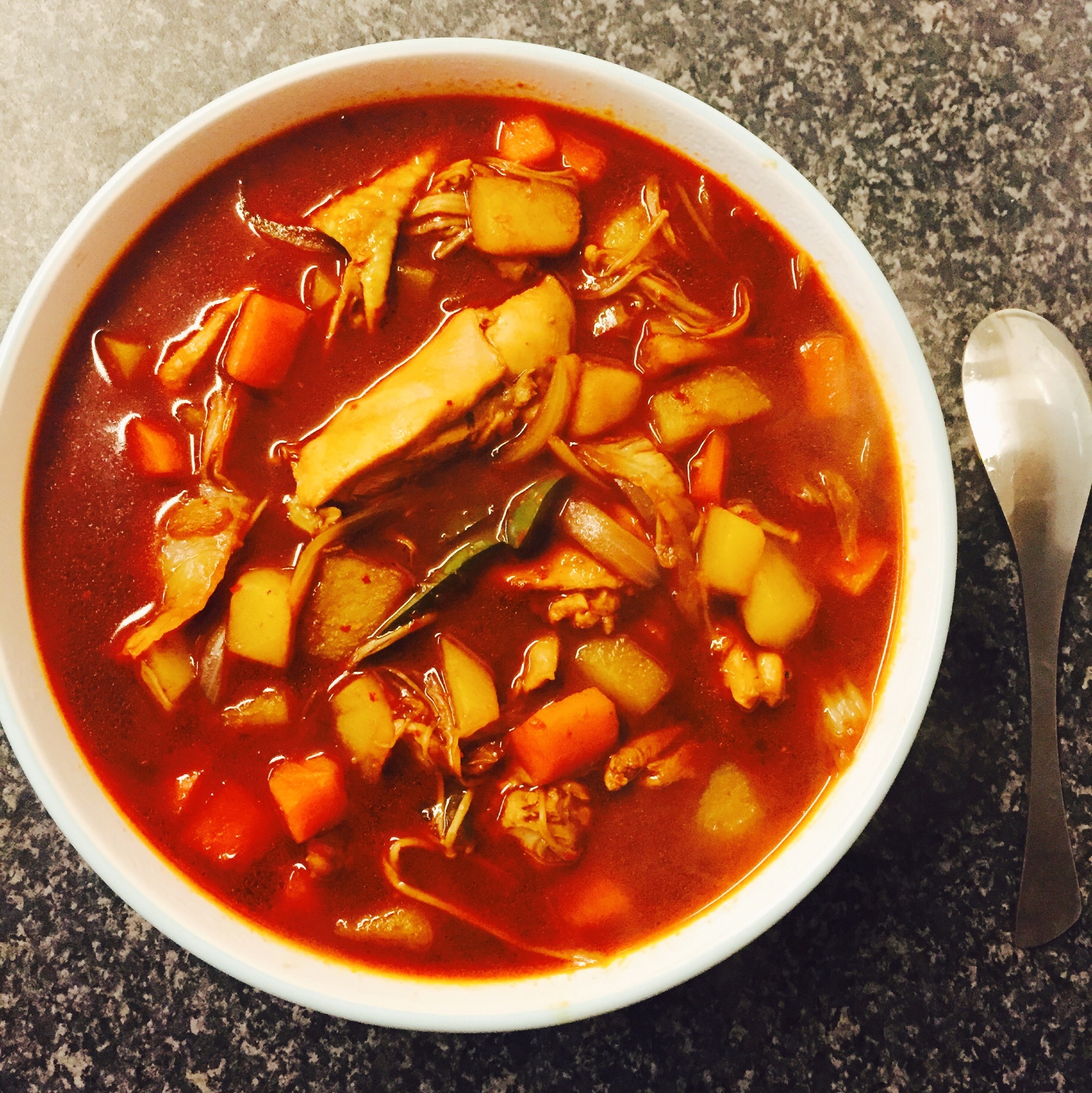 韓式辣炒雞肉湯的做法 步骤10