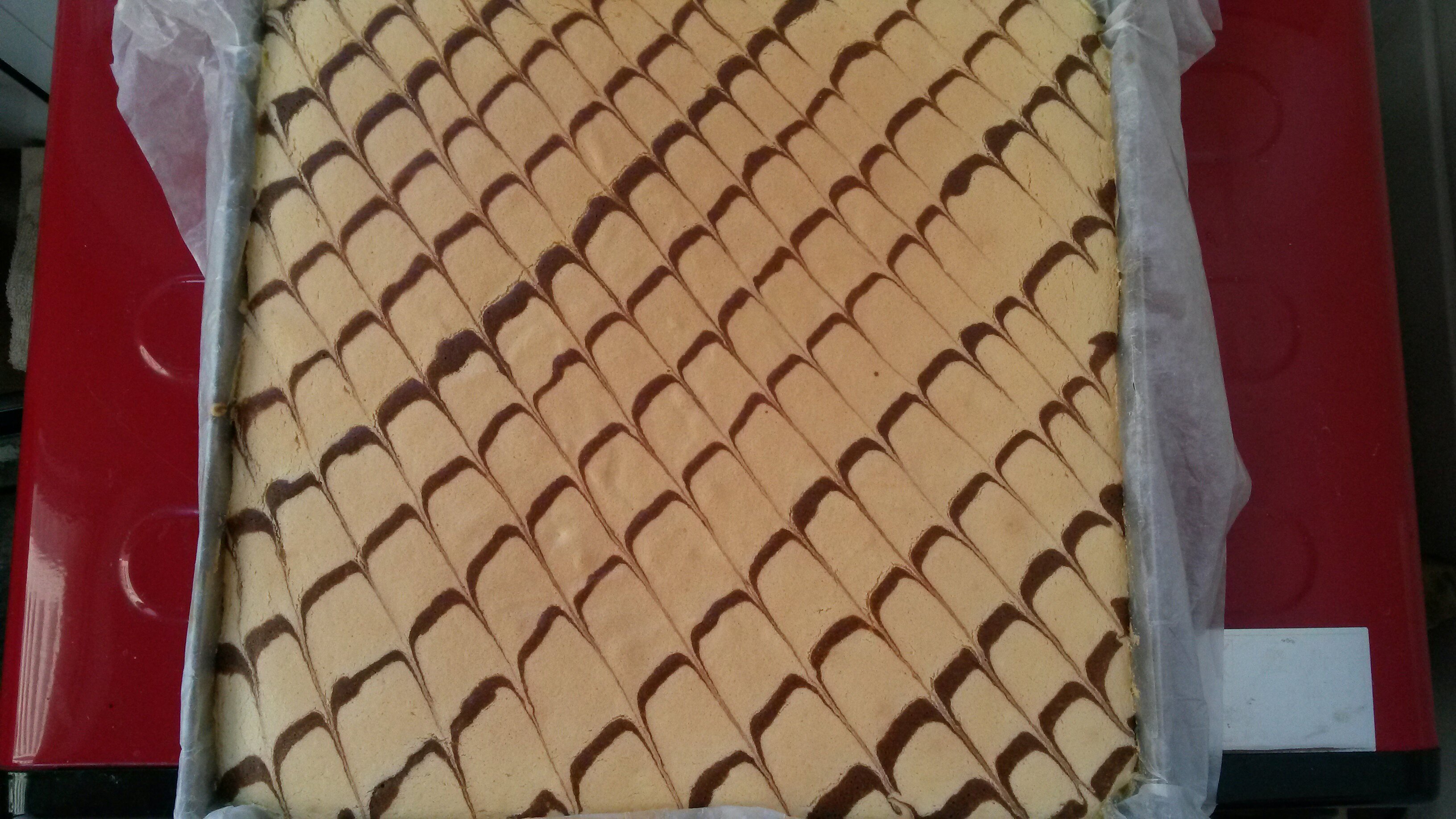 巧克力戚風蛋糕卷的做法 步骤13