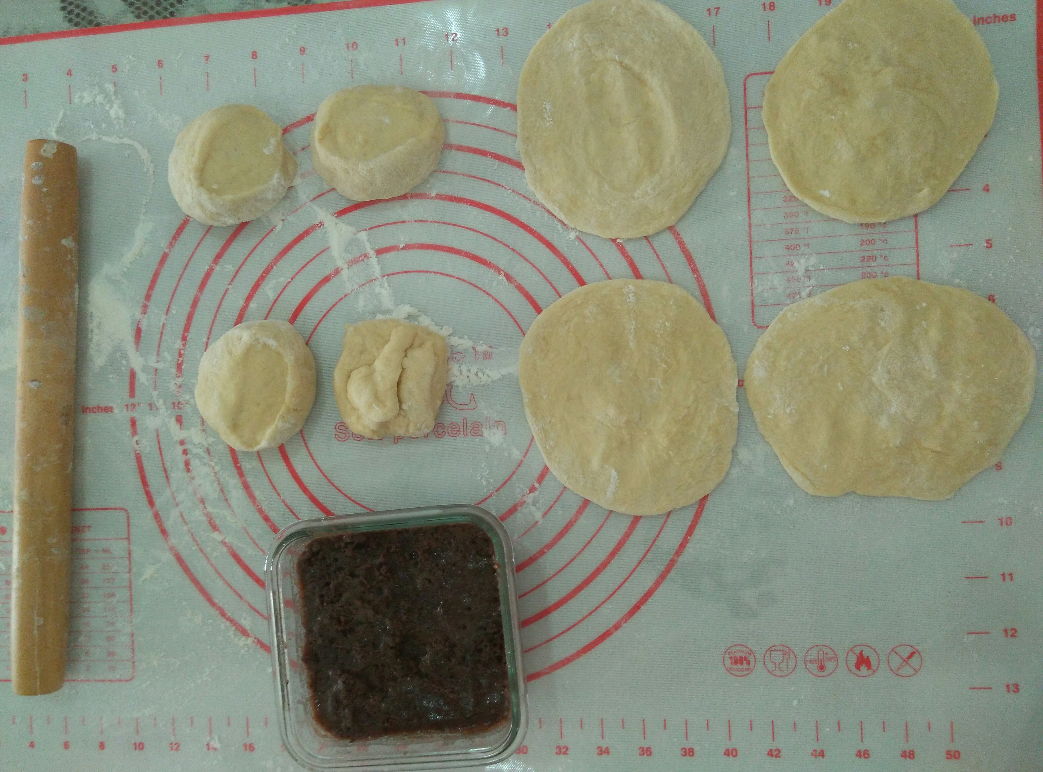 豆沙餡發麪餅（烤箱版）的做法 步骤3