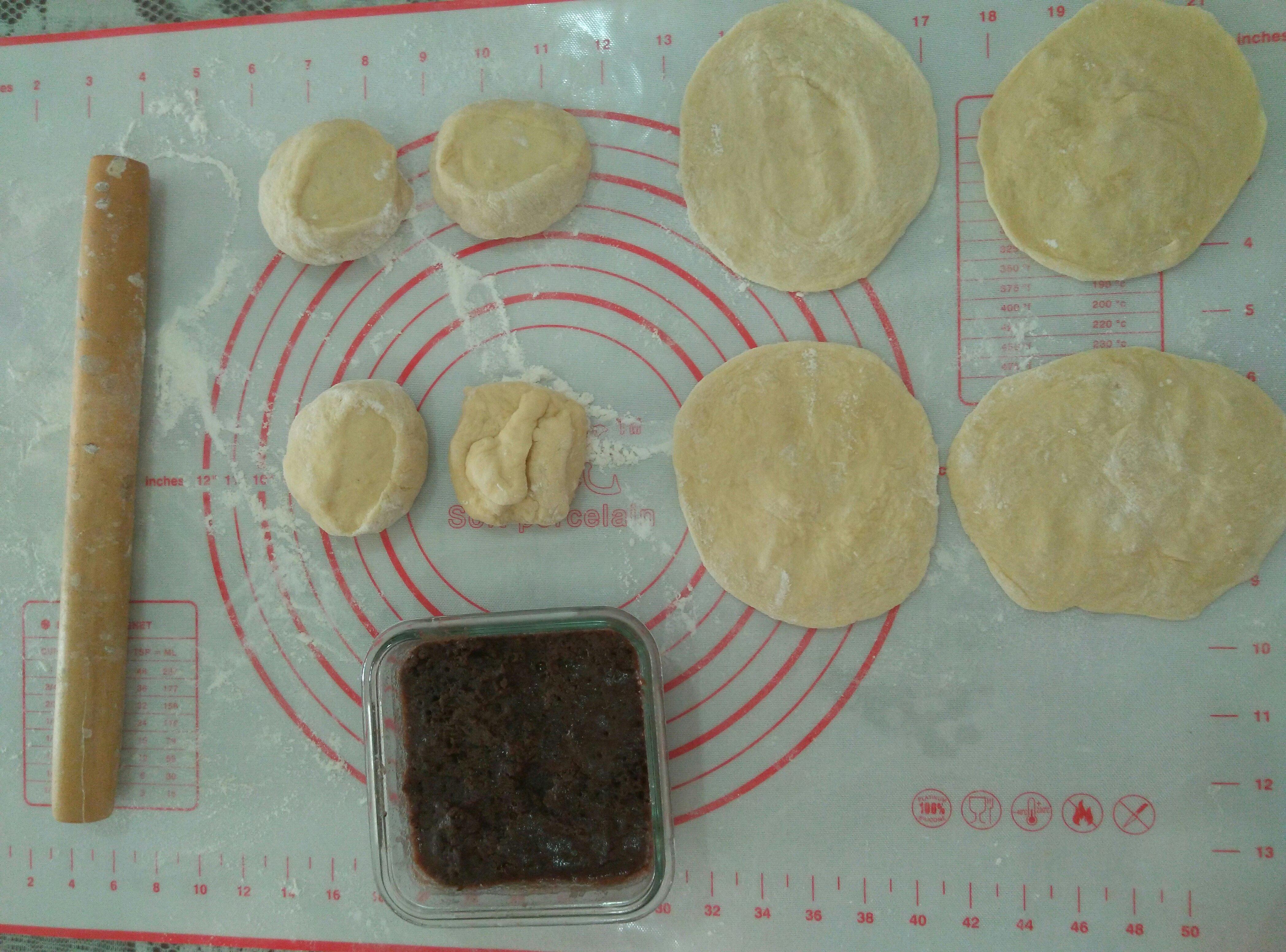 豆沙餡發麪餅（烤箱版）的做法 步骤4