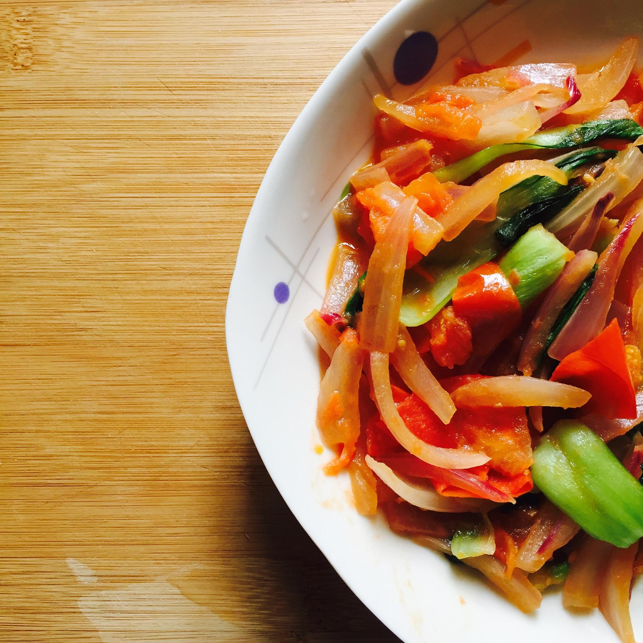 超級下飯的茄汁洋蔥青菜.•向陽特供的做法 步骤7