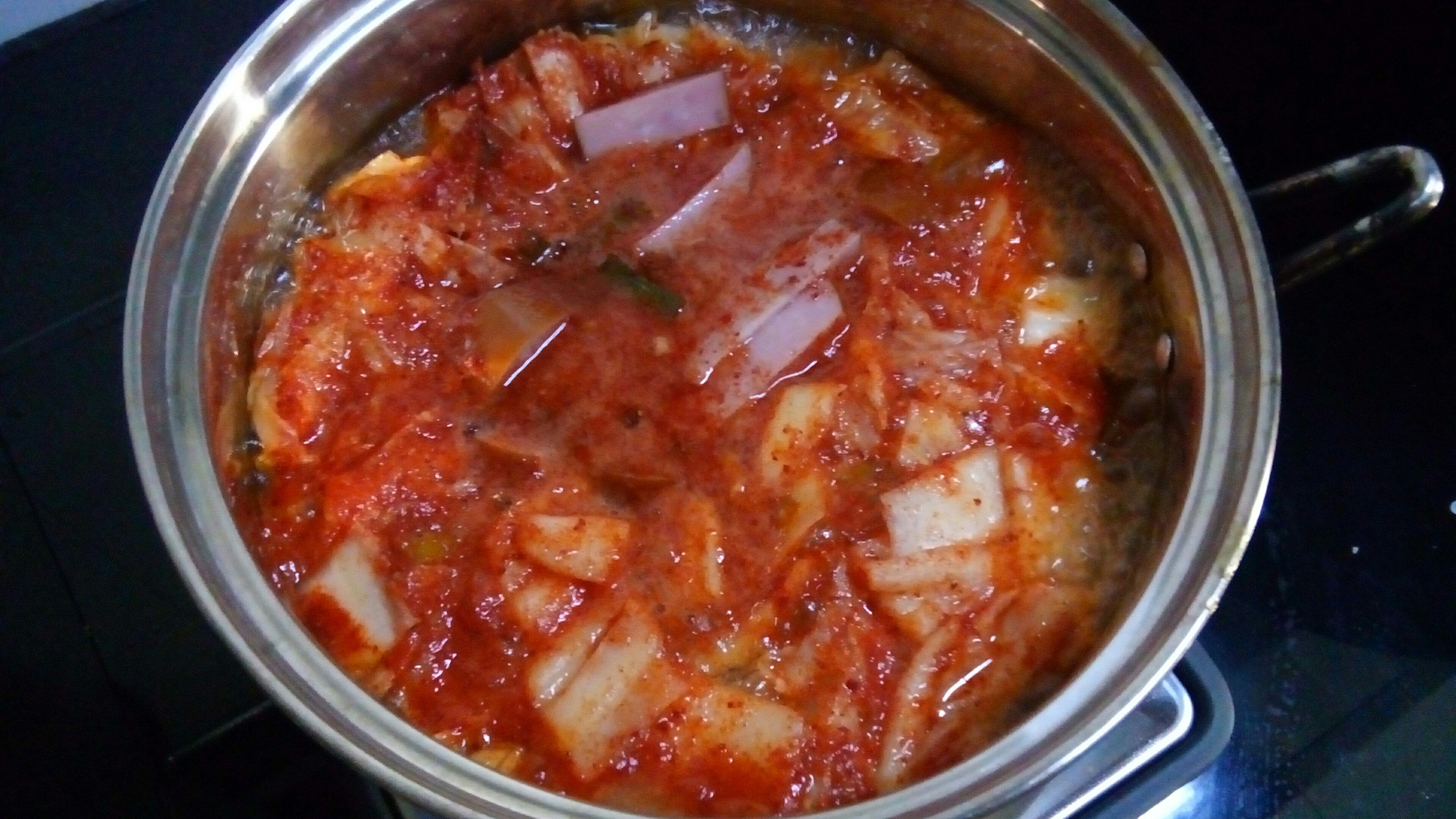 超級豪華韓國泡菜拉麪的做法 步骤2