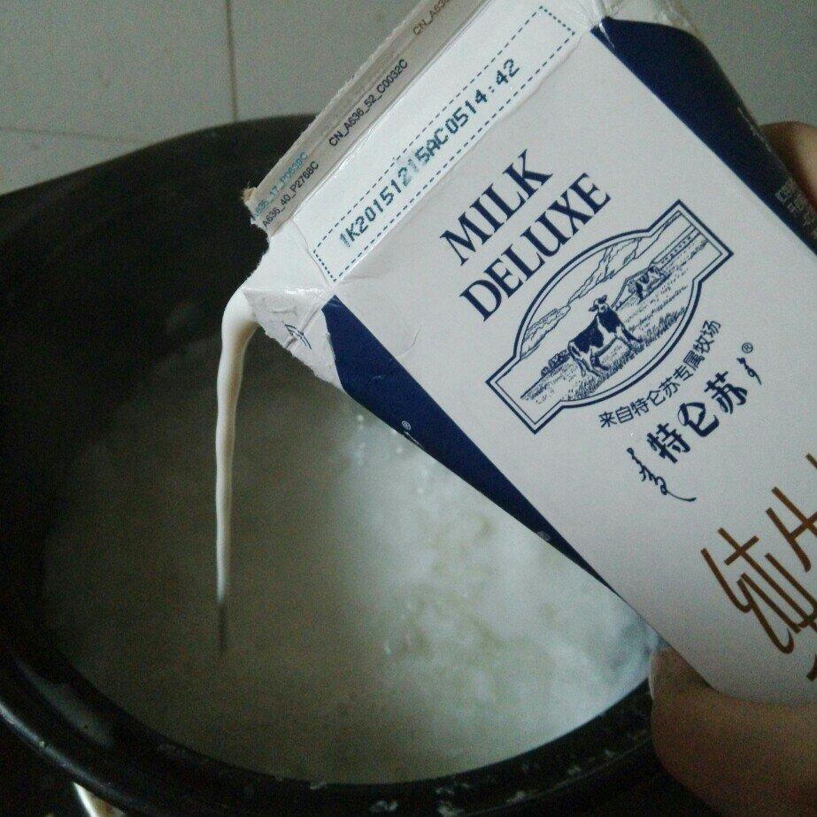 冰糖牛奶粥的做法 步骤3