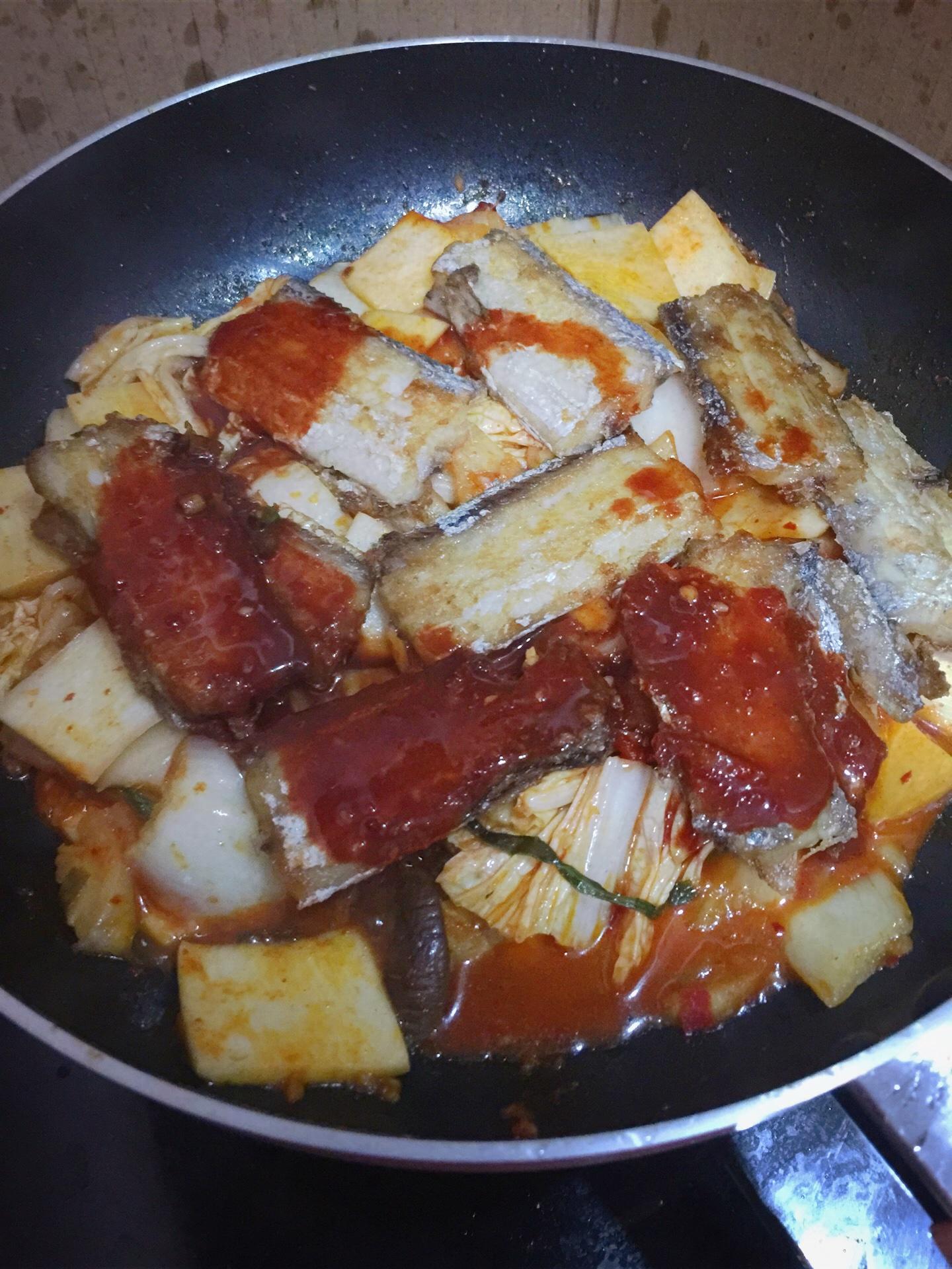 韓式泡菜帶魚的做法 步骤7