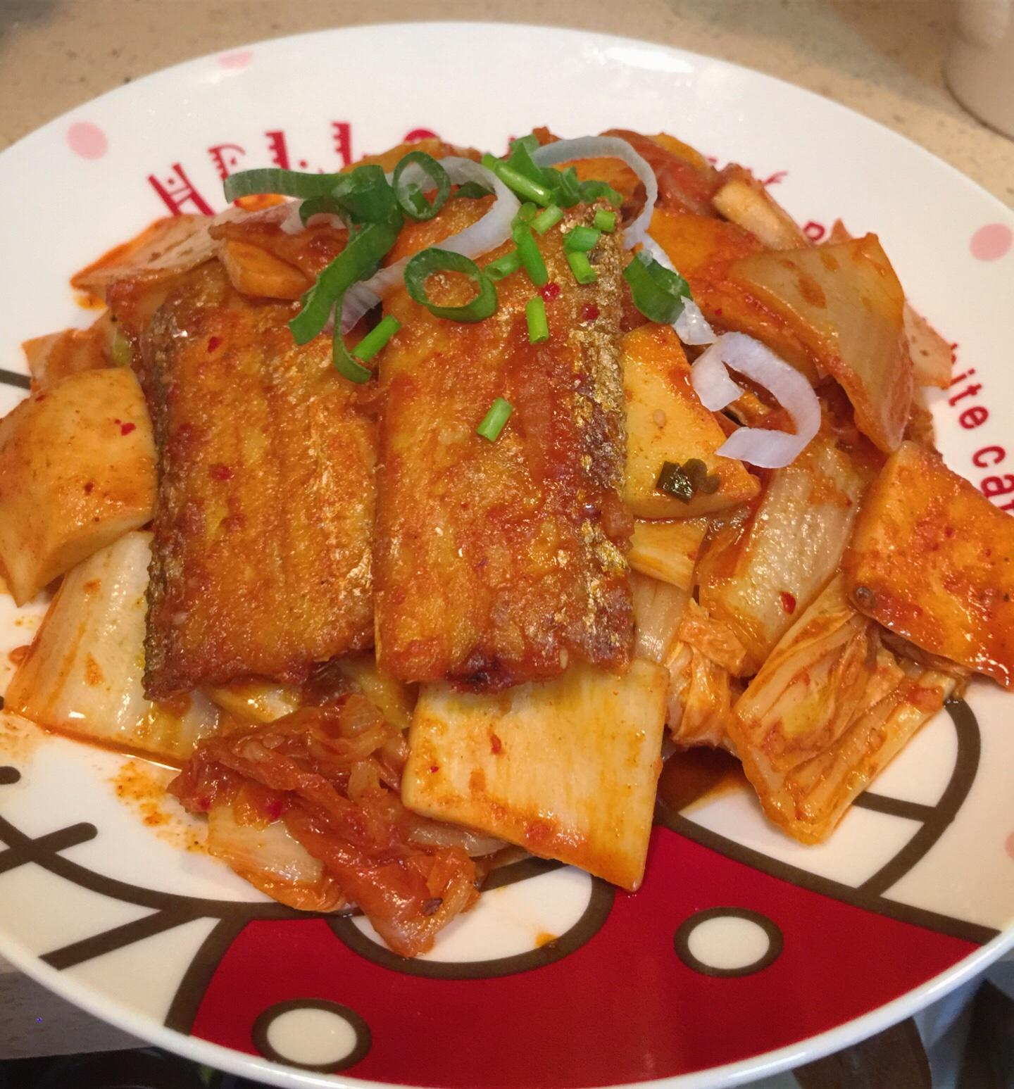 韓式泡菜帶魚的做法 步骤8