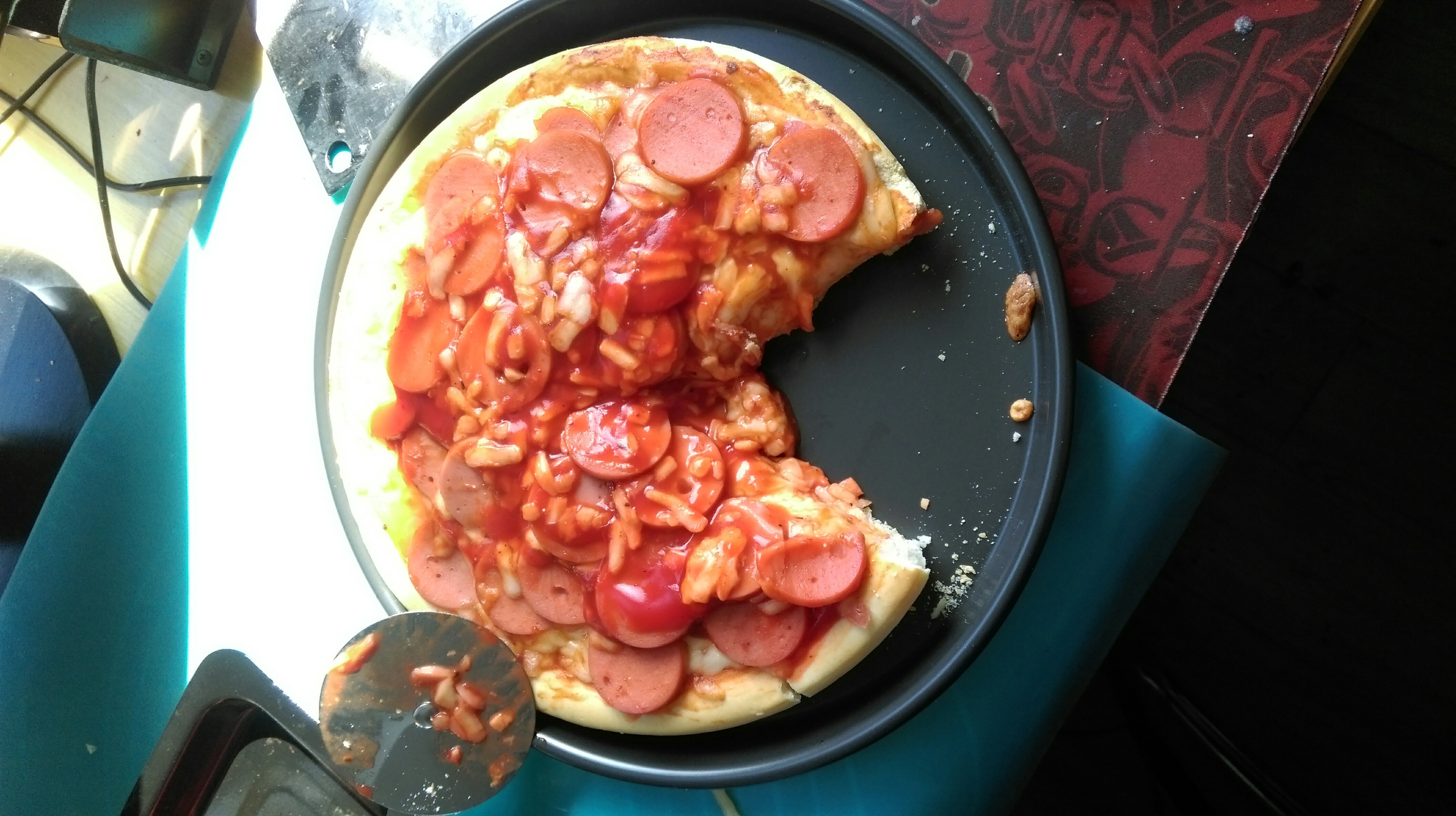 火腿番茄醬芝士披薩的做法 步骤3