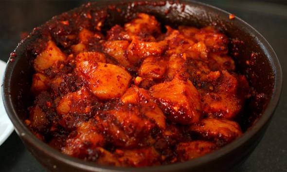 韓式芝士火辣雞 （치즈불닭）的做法 步骤3