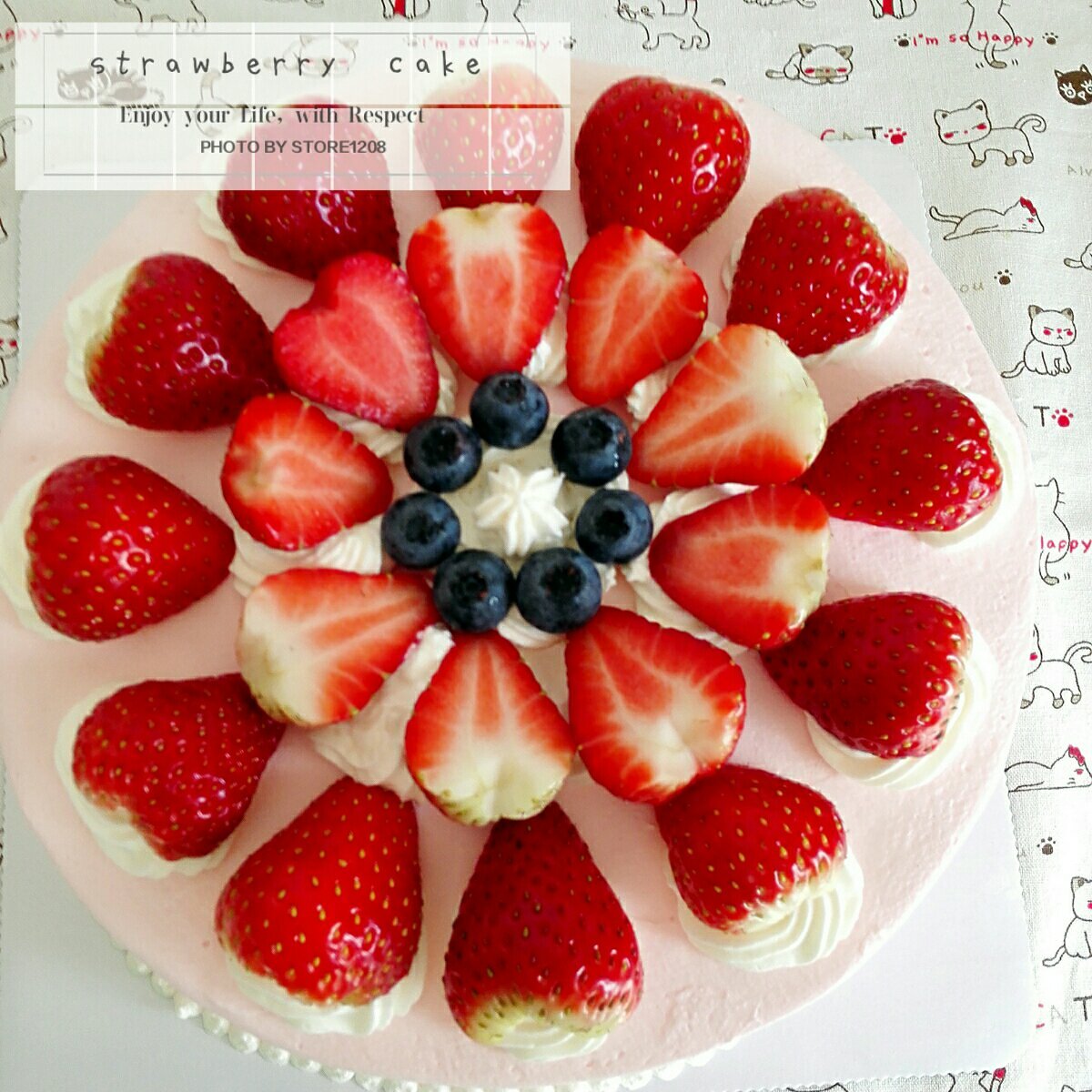 草莓鮮奶蛋糕的做法 步骤2