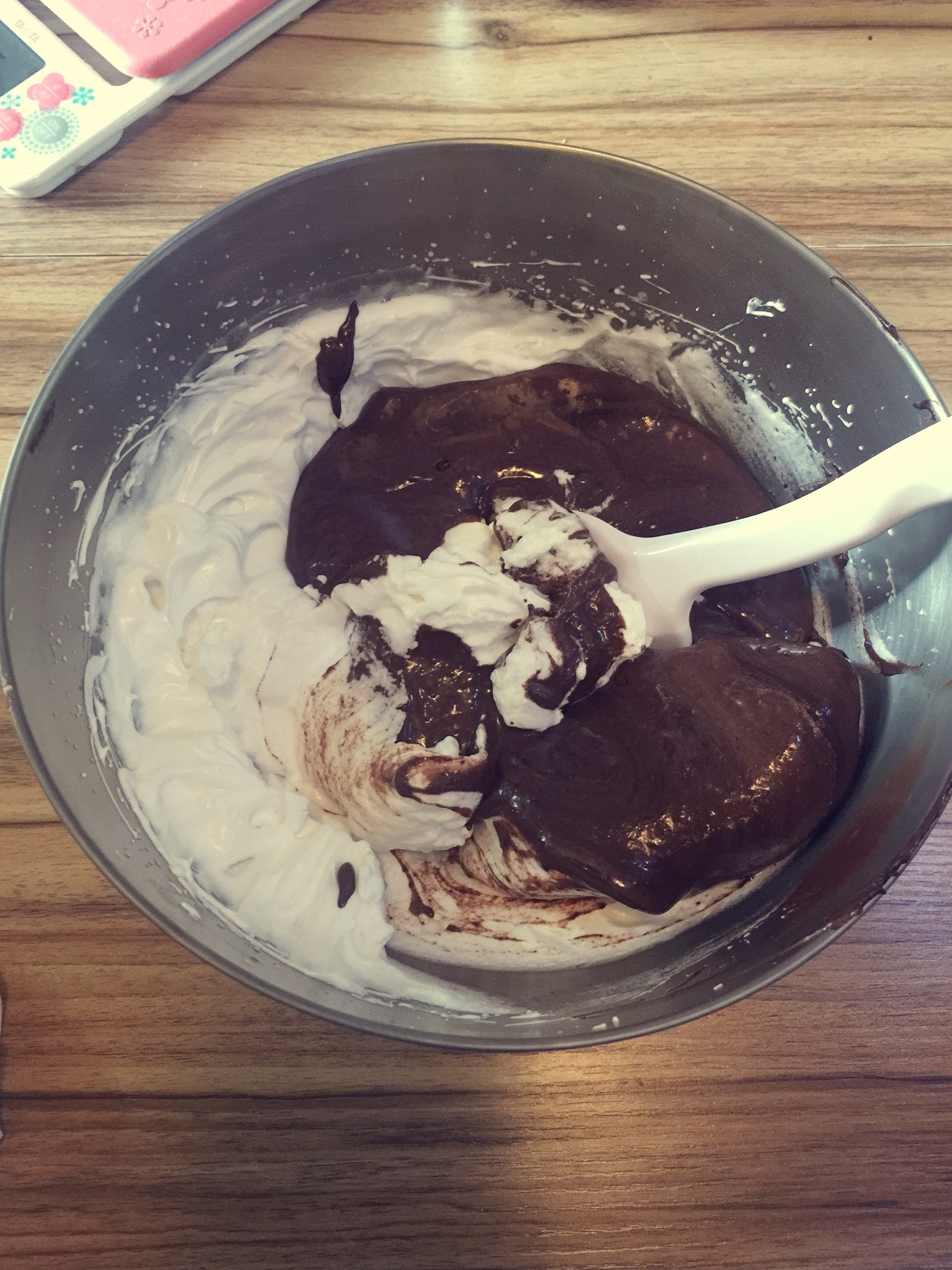 黑巧克力戚風蛋糕的做法 步骤8