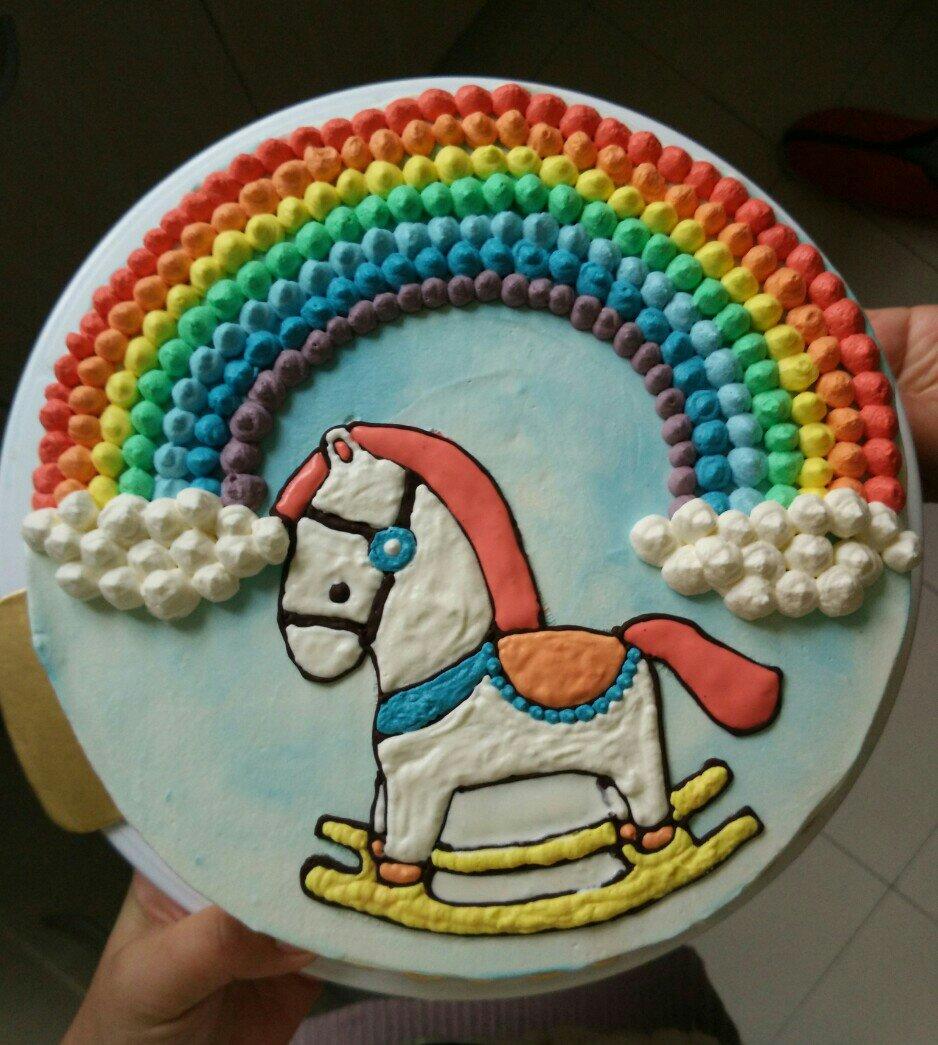 彩虹和小馬蛋糕的做法 步骤1