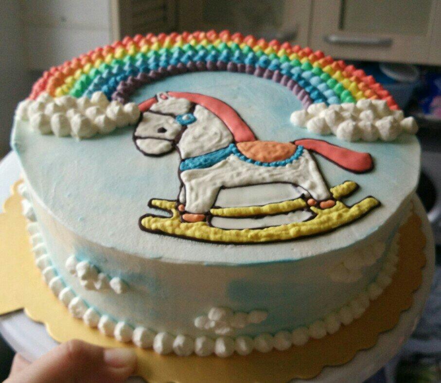 彩虹和小馬蛋糕的做法 步骤2