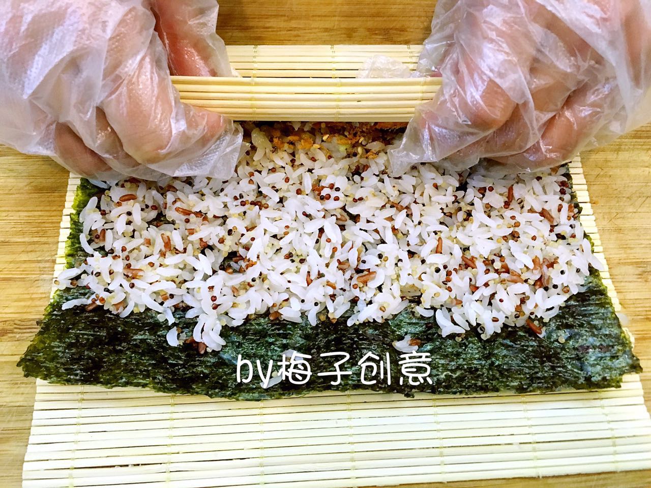 三色藜麥壽司卷的做法 步骤9