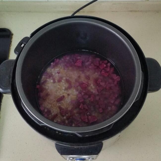 紫薯薏仁燕麥粥的做法 步骤5