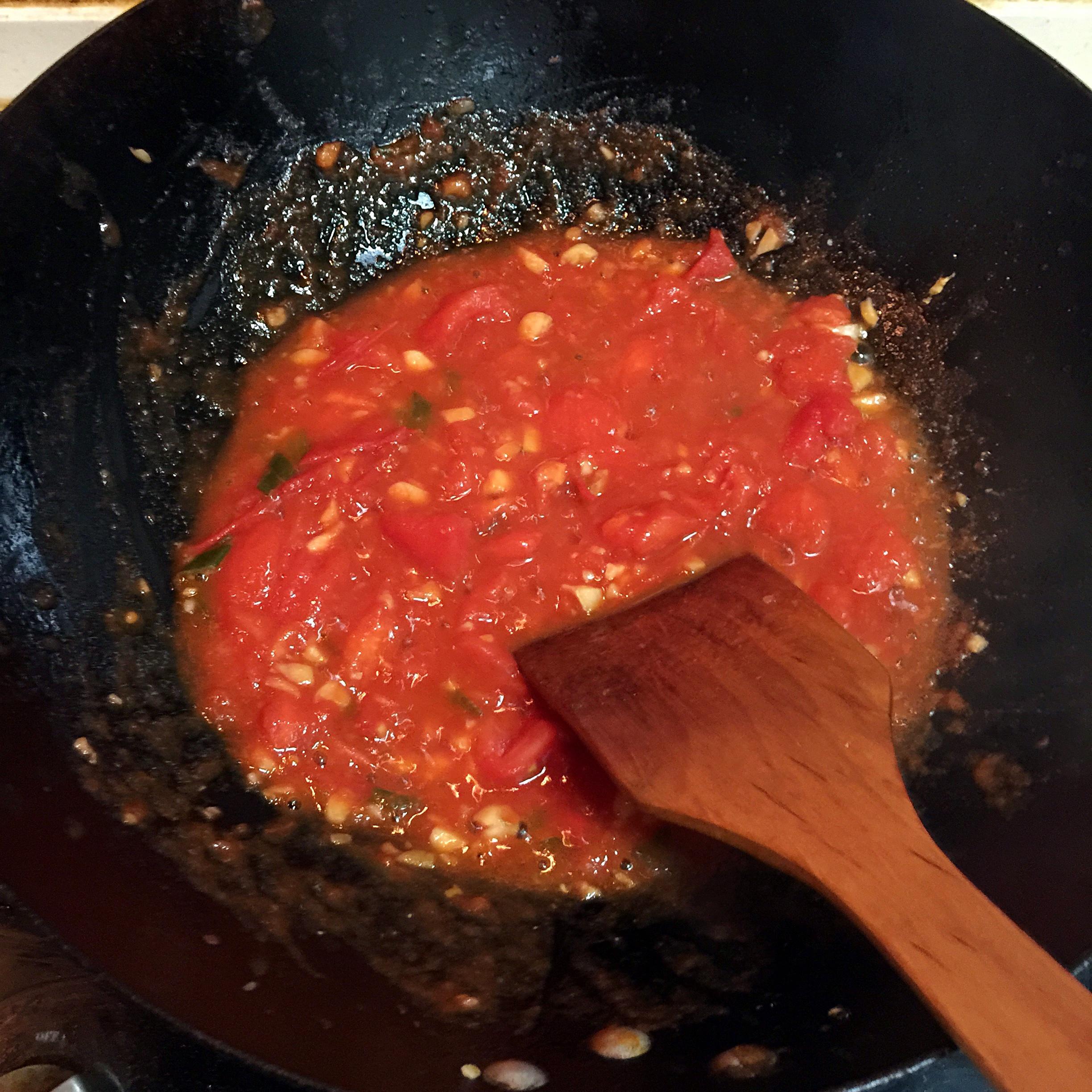 蒜香番茄娃娃菜的做法 步骤6