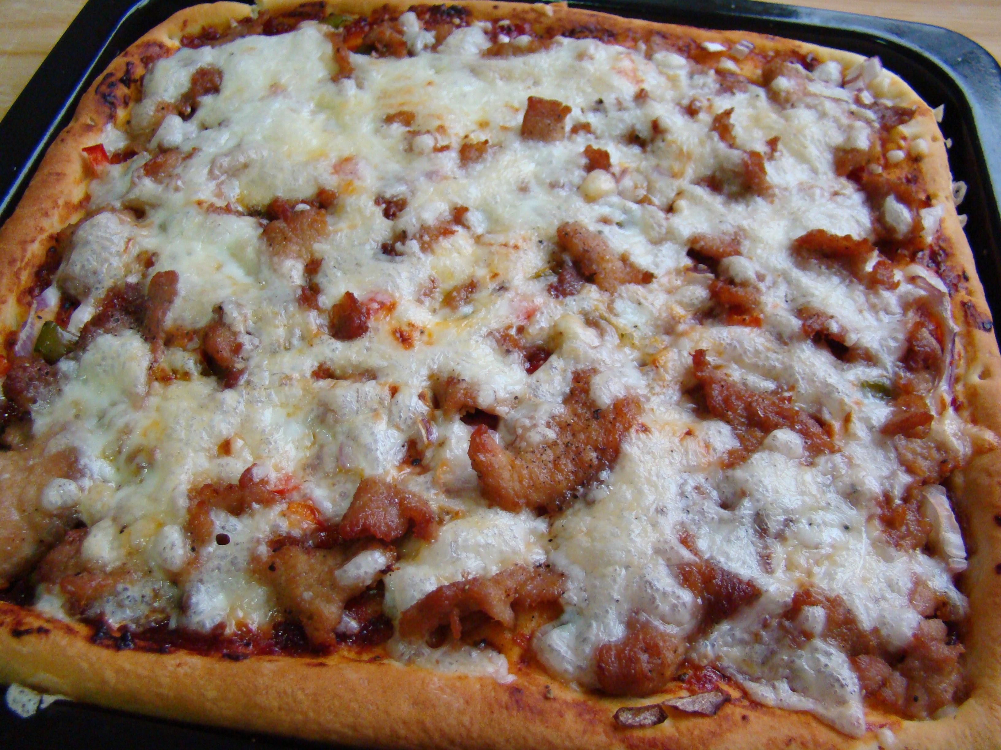 隨心所欲做披薩之------黑椒豬肉披薩的做法 步骤6