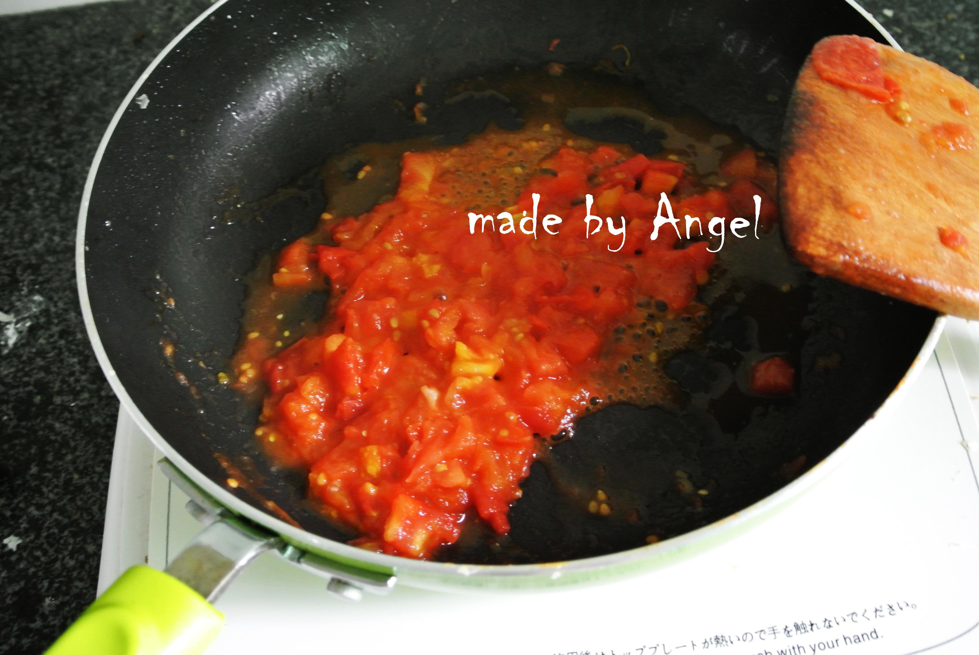 番茄釀鹹蛋黃的做法 步骤14