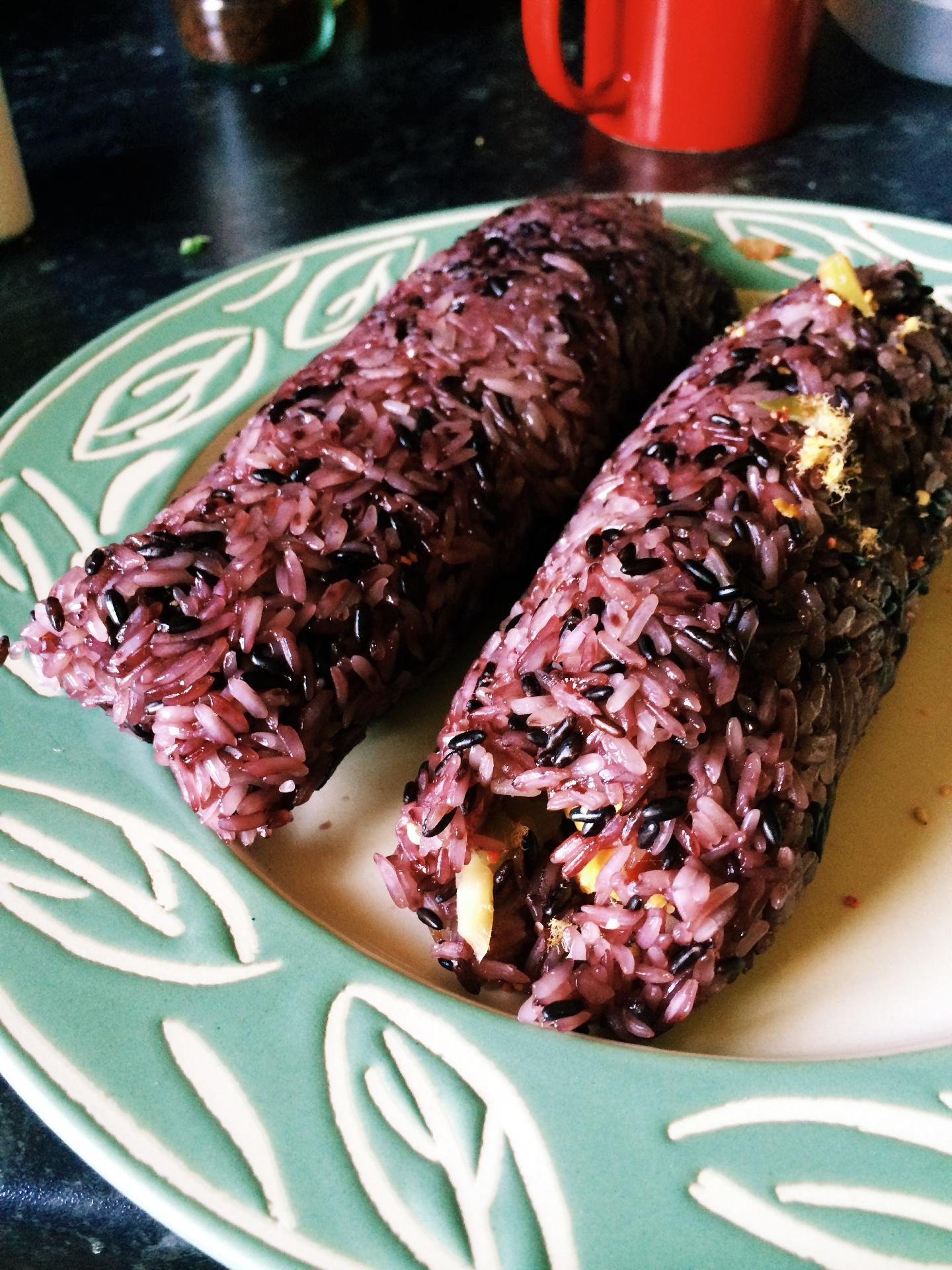 紫米粢飯糰的做法 步骤5