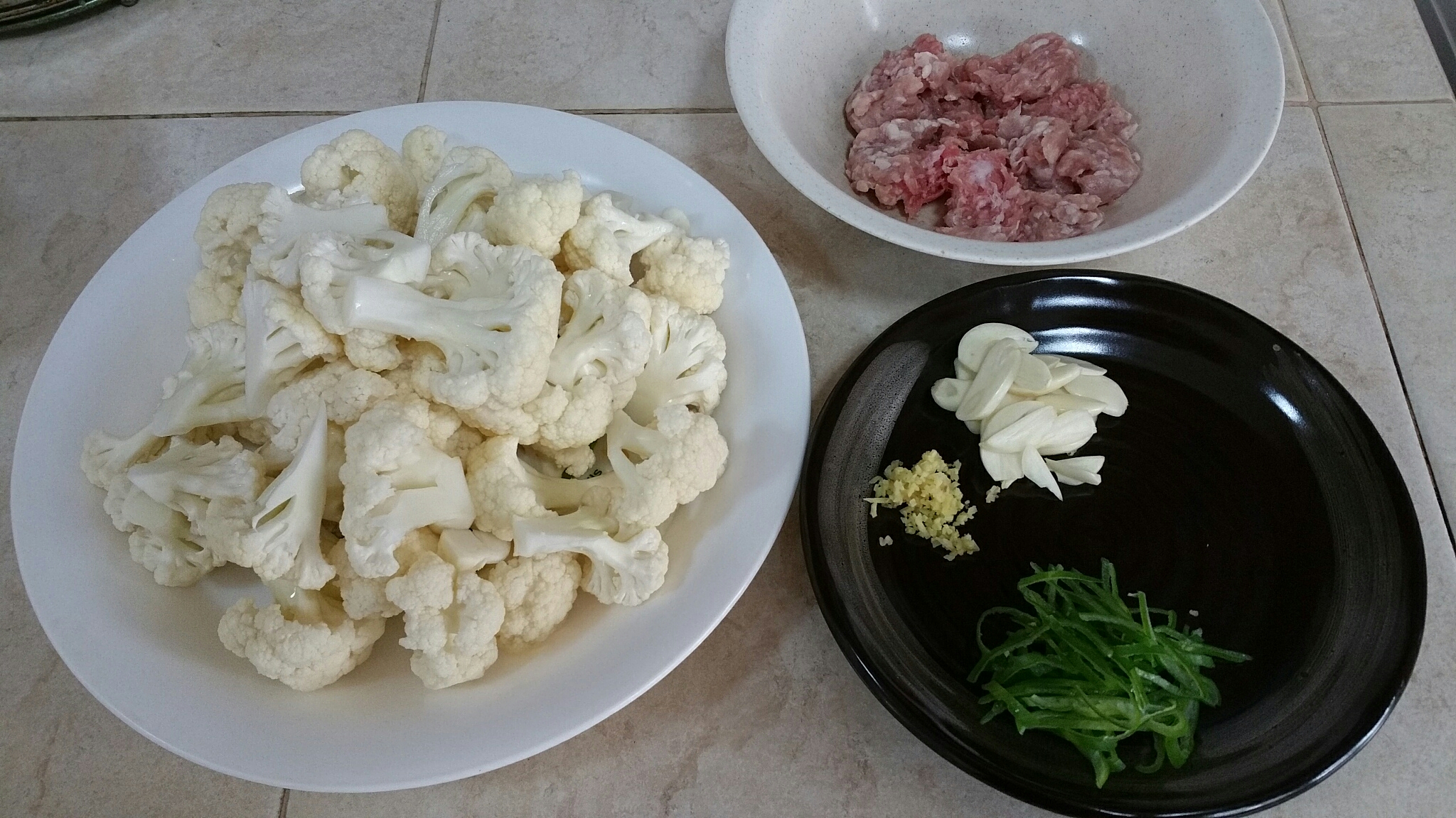 肉末花椰菜的做法 步骤1