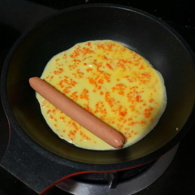 胡蘿蔔厚蛋燒的做法 步骤4