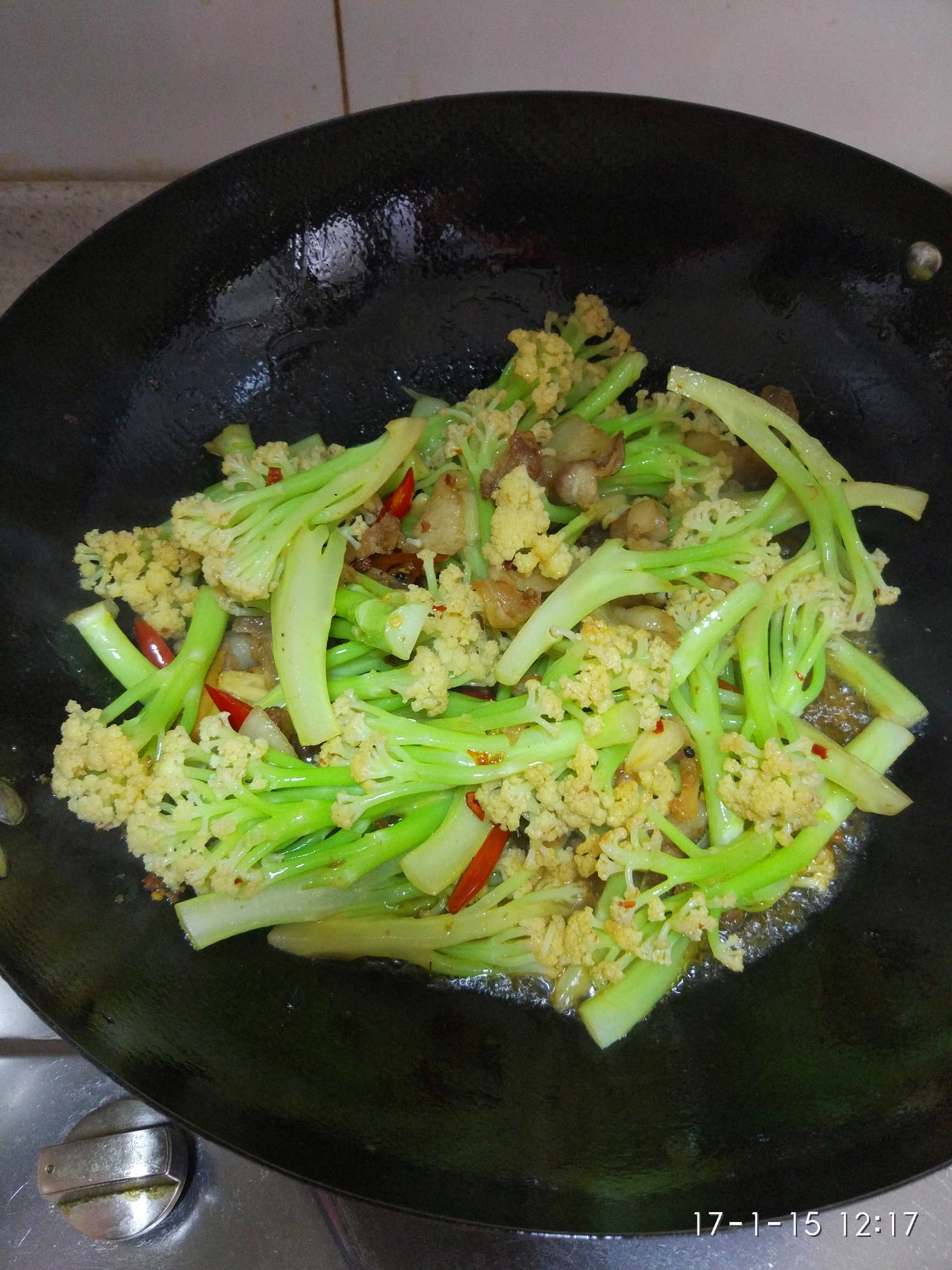 幹鍋花菜的做法 步骤8