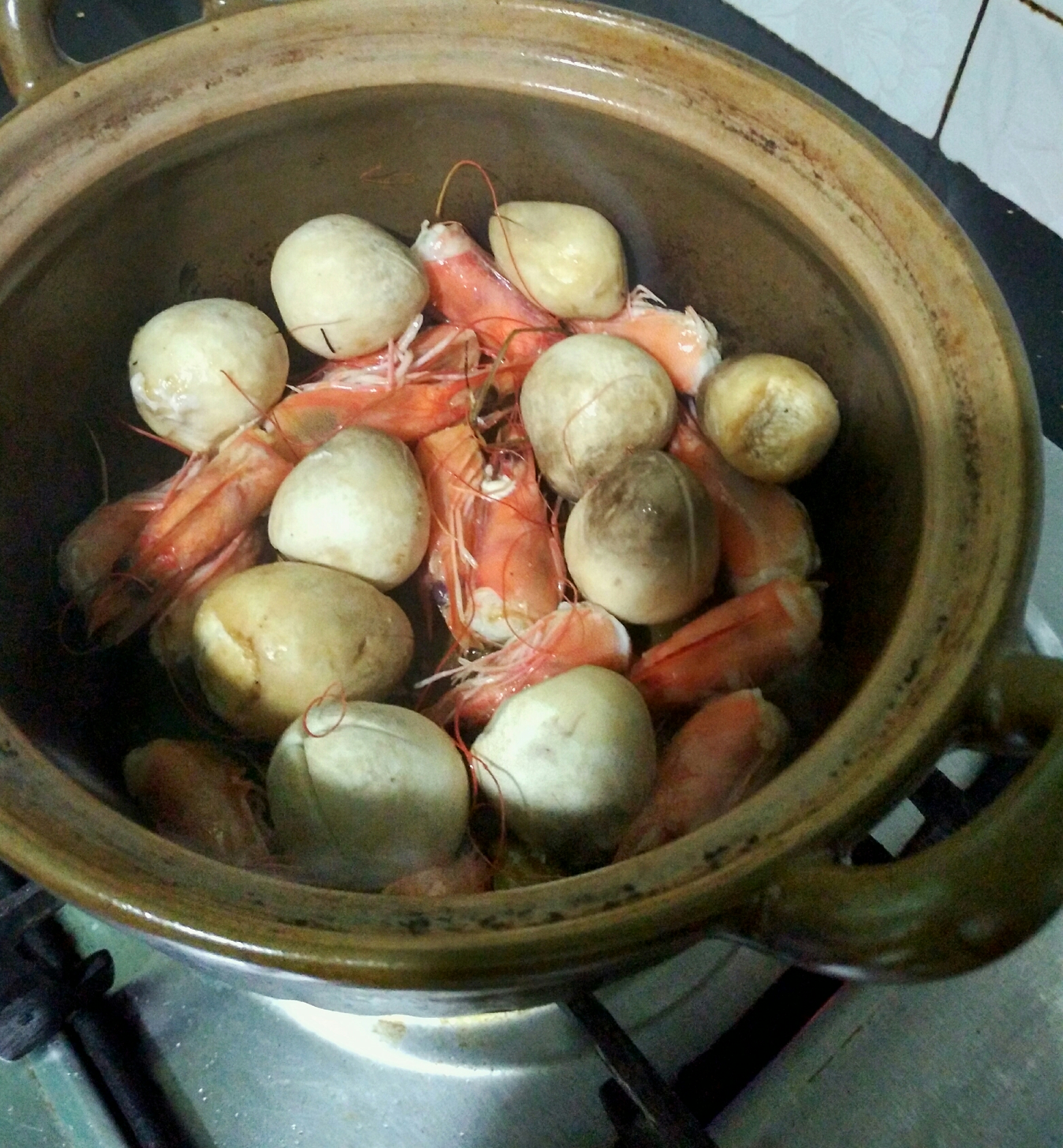 豆苗蝦球湯的做法 步骤4
