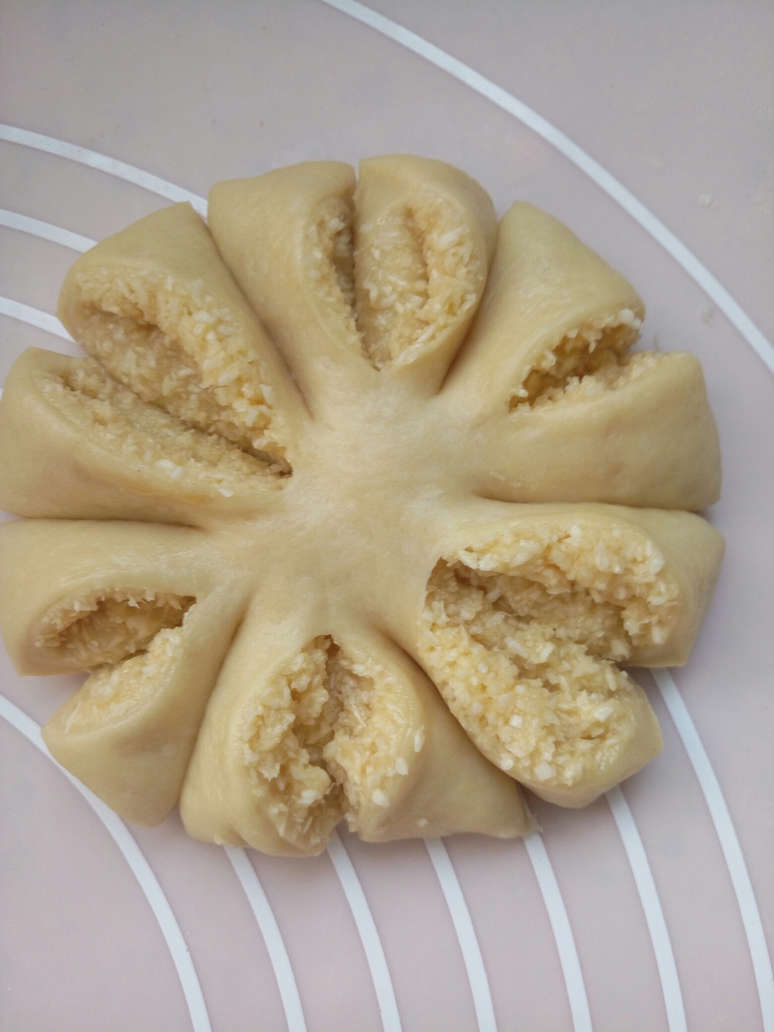椰絲菊花面包的做法 步骤8