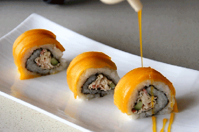 照燒鰻魚牛油果&海蝦沙拉芒果壽司的做法 步骤24